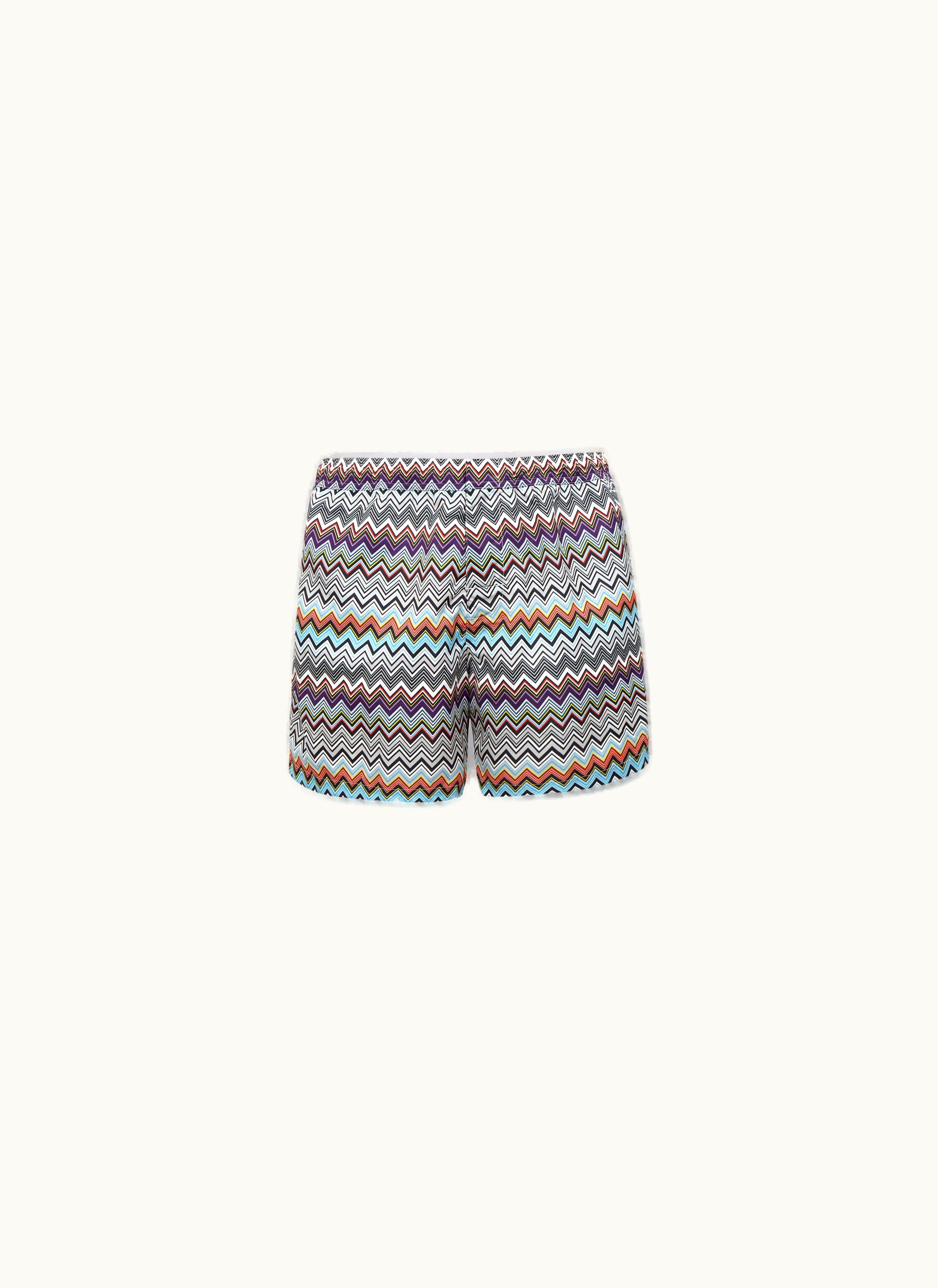 Missoni Missoni Nylon Blend Swimming Trunks With Large Zigzag Print Multicoloured