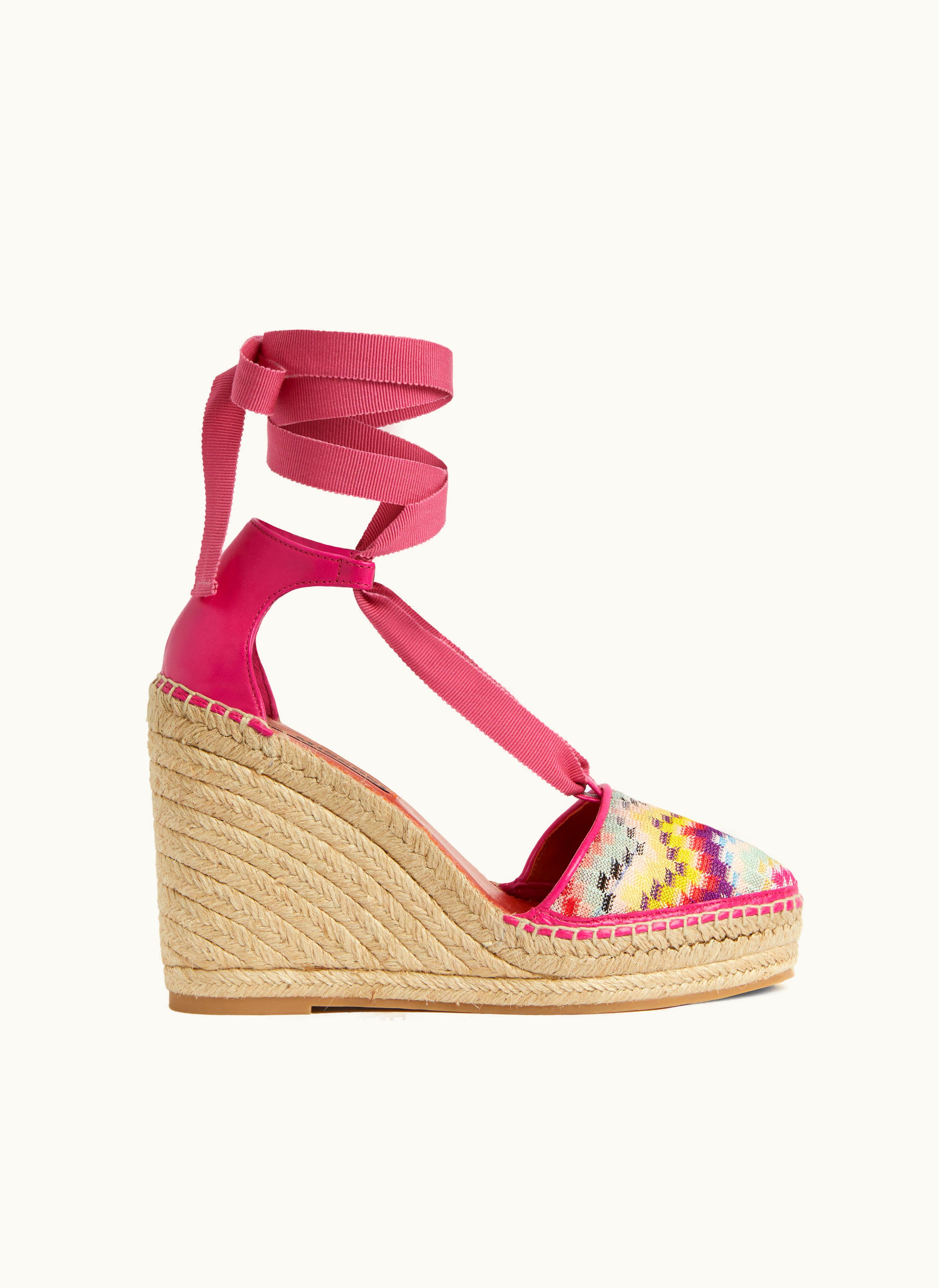 Missoni Missoni Espadrilles With Chevron Fabric Upper And Wedge Multicoloured