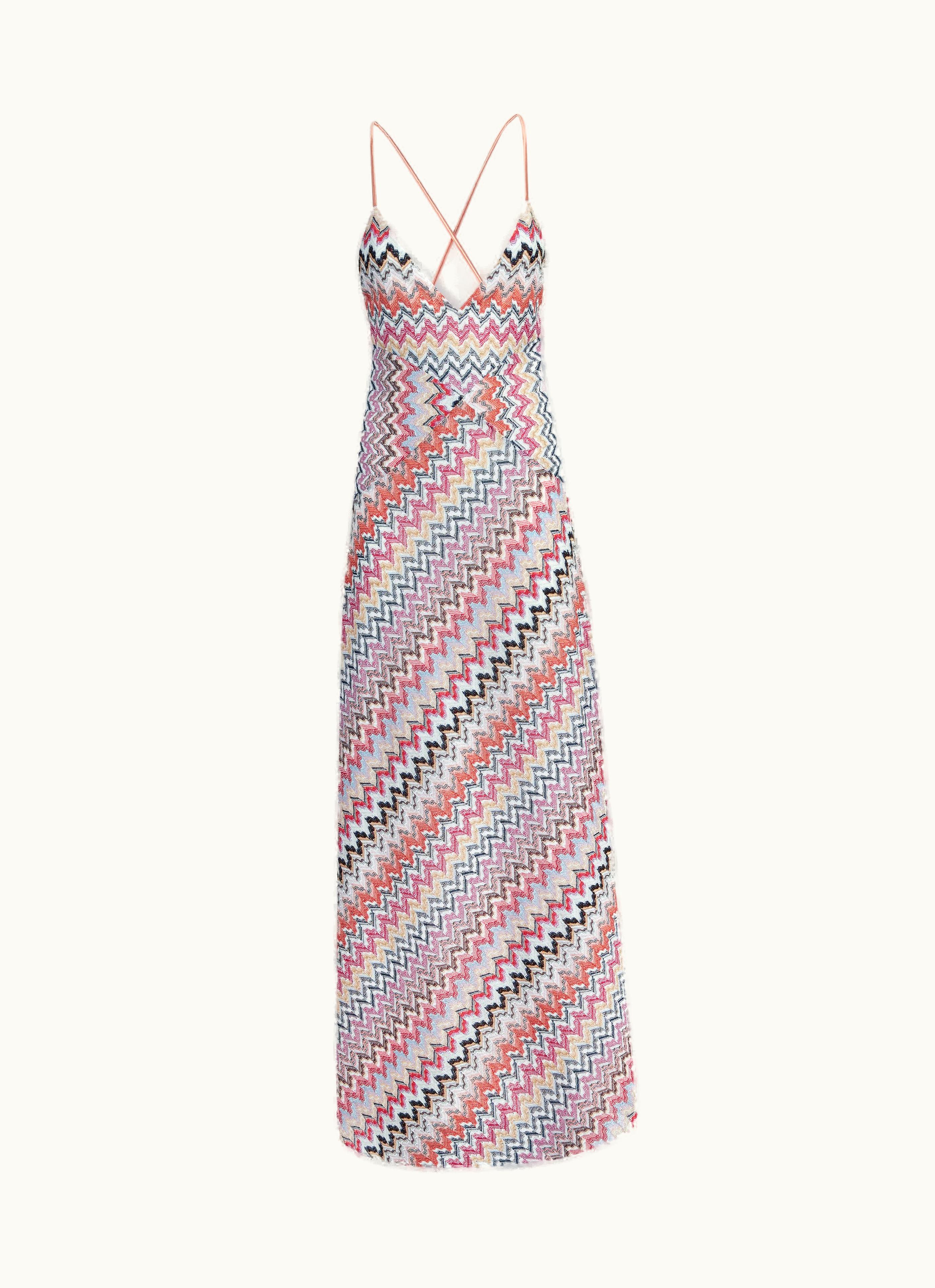 Missoni Missoni Long Dress In Patchwork Viscose Blend With Lurex Multicoloured