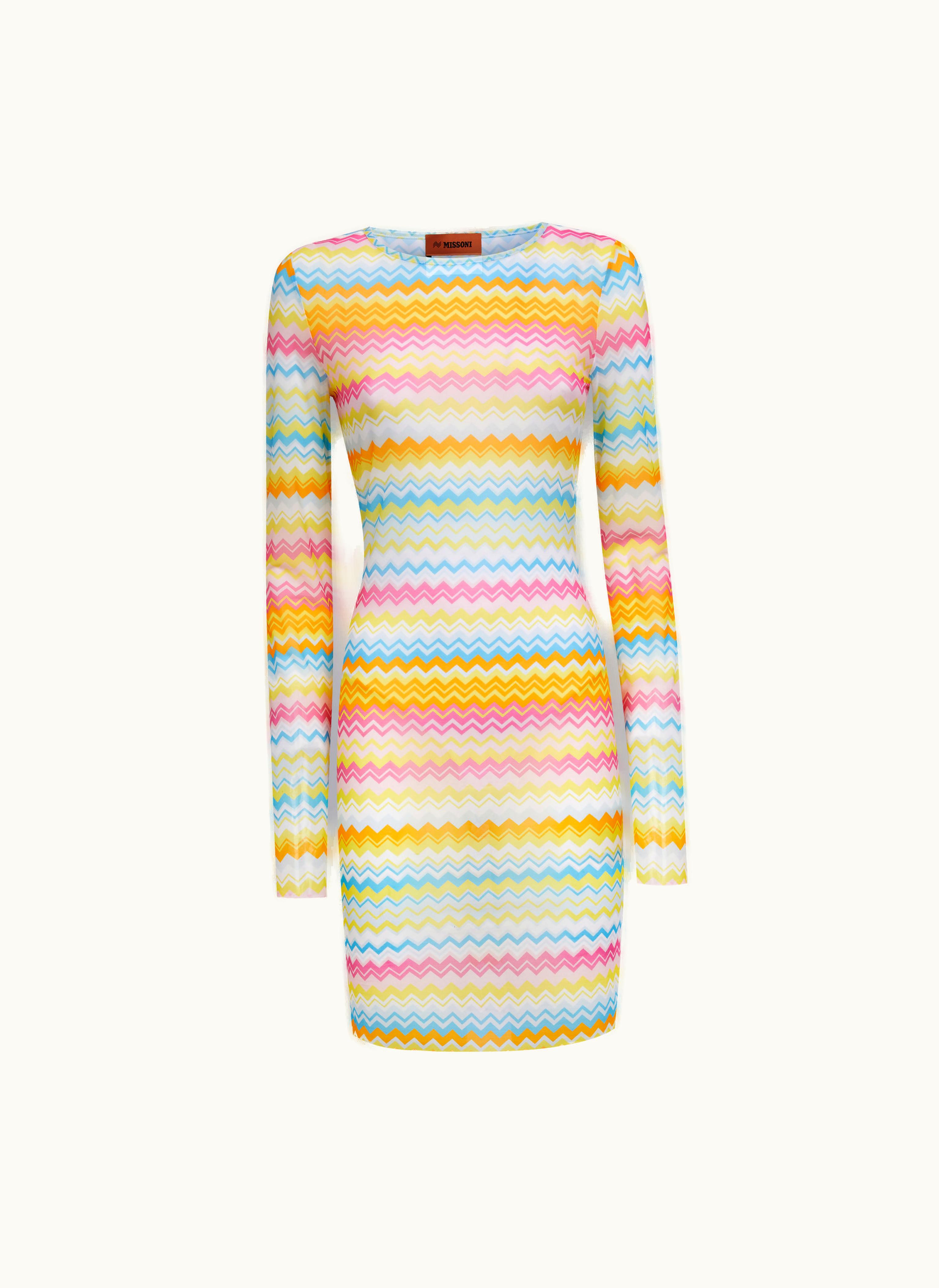 Missoni Missoni Zigzag Print Tulle Cover Up mini-dress Multicoloured