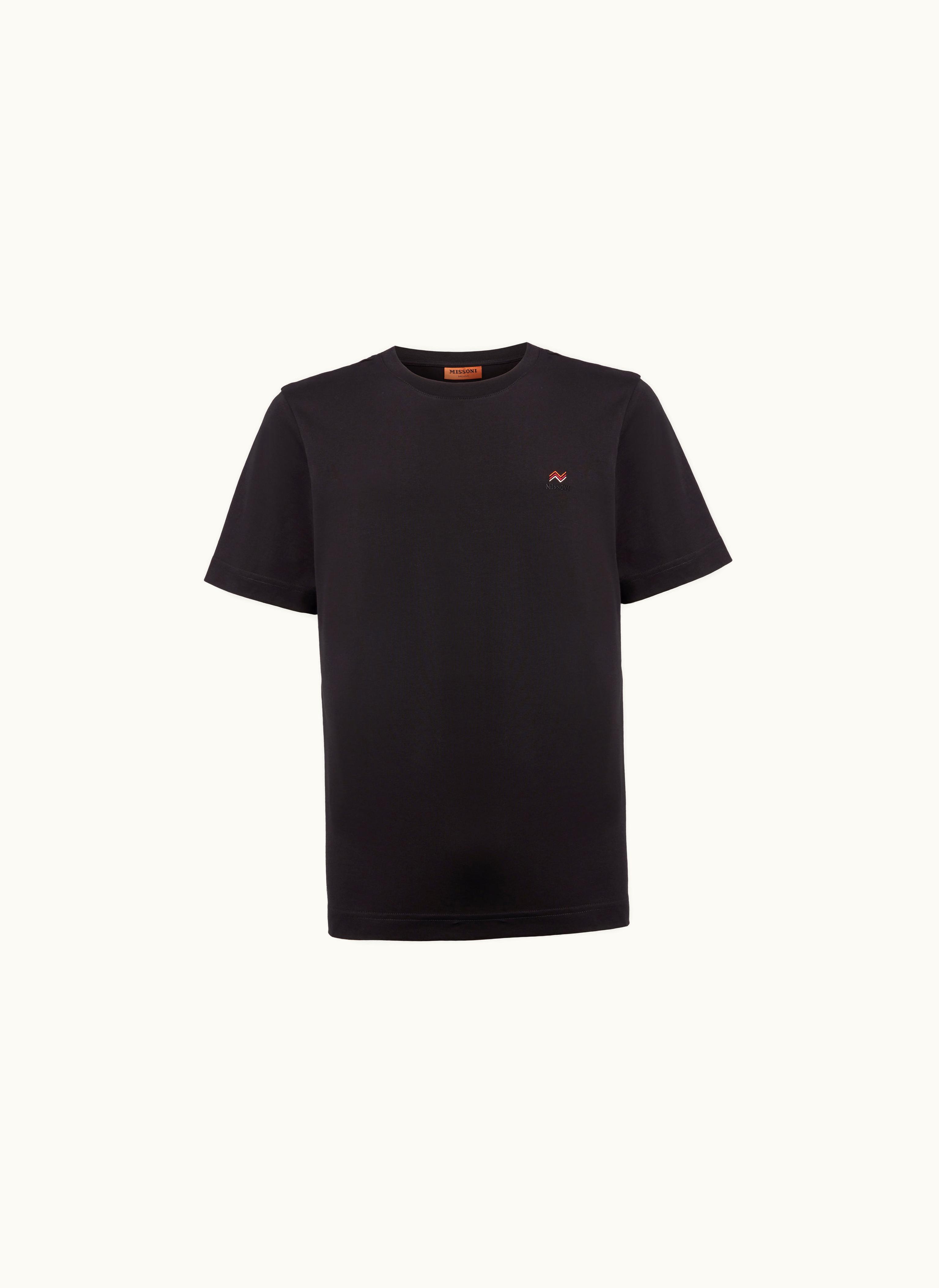 Missoni Missoni Crew-neck Cotton T-shirt With Embroidery And Logo Green Black