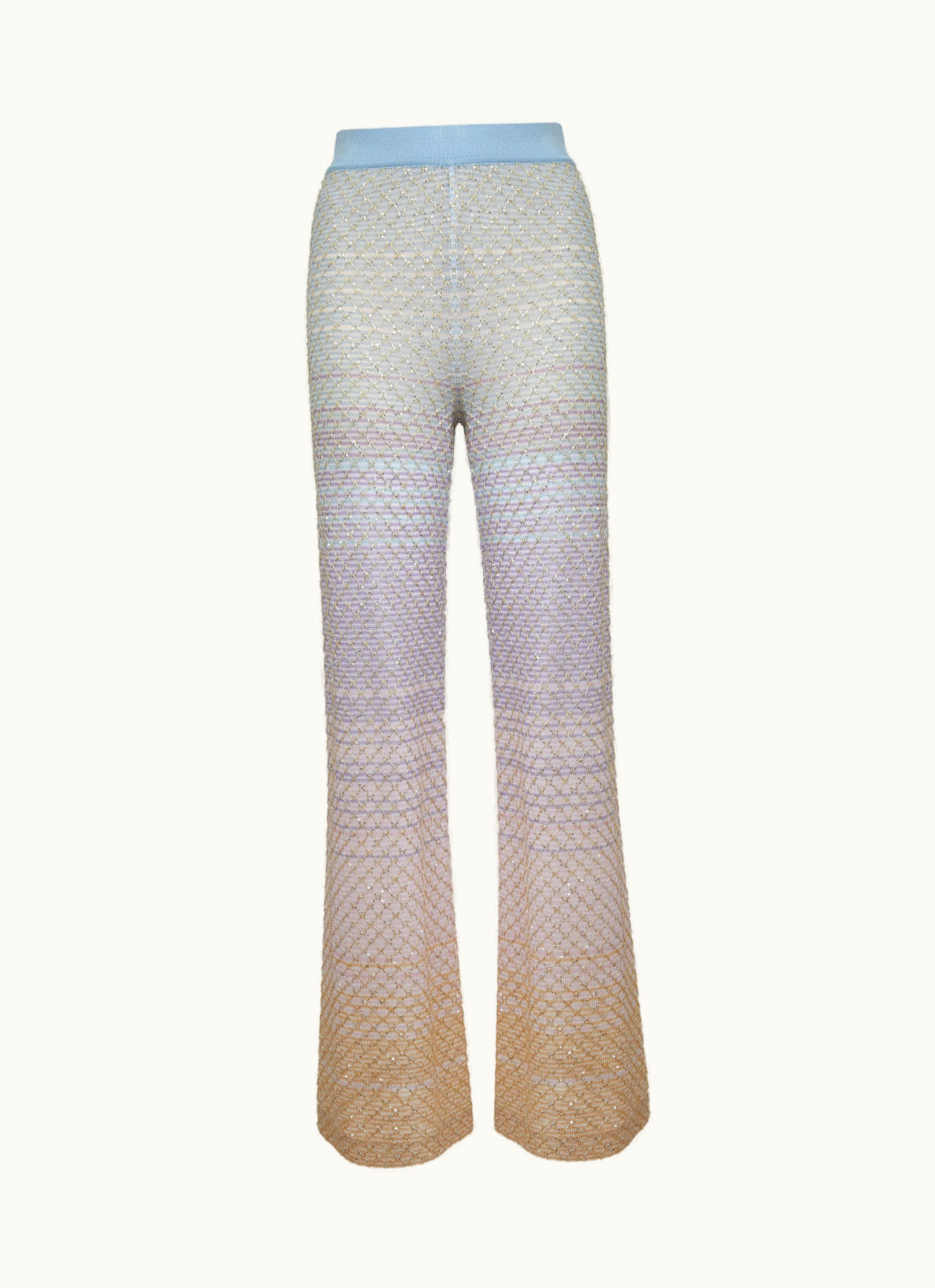 Missoni Missoni Viscose Blend Trousers With Mesh And Sequins Multicoloured