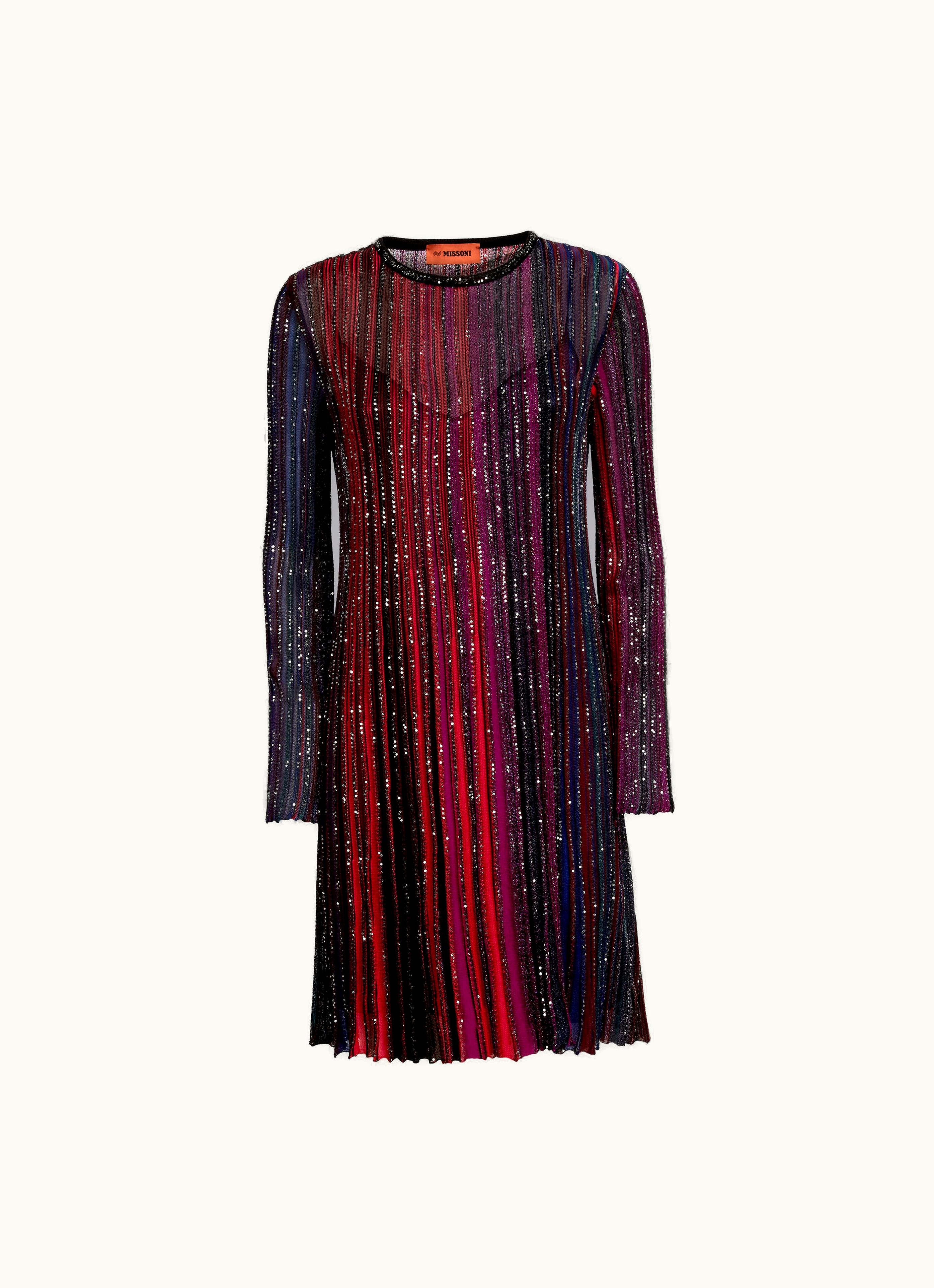 Missoni Missoni Long-sleeved Dress With Sequins Multicoloured