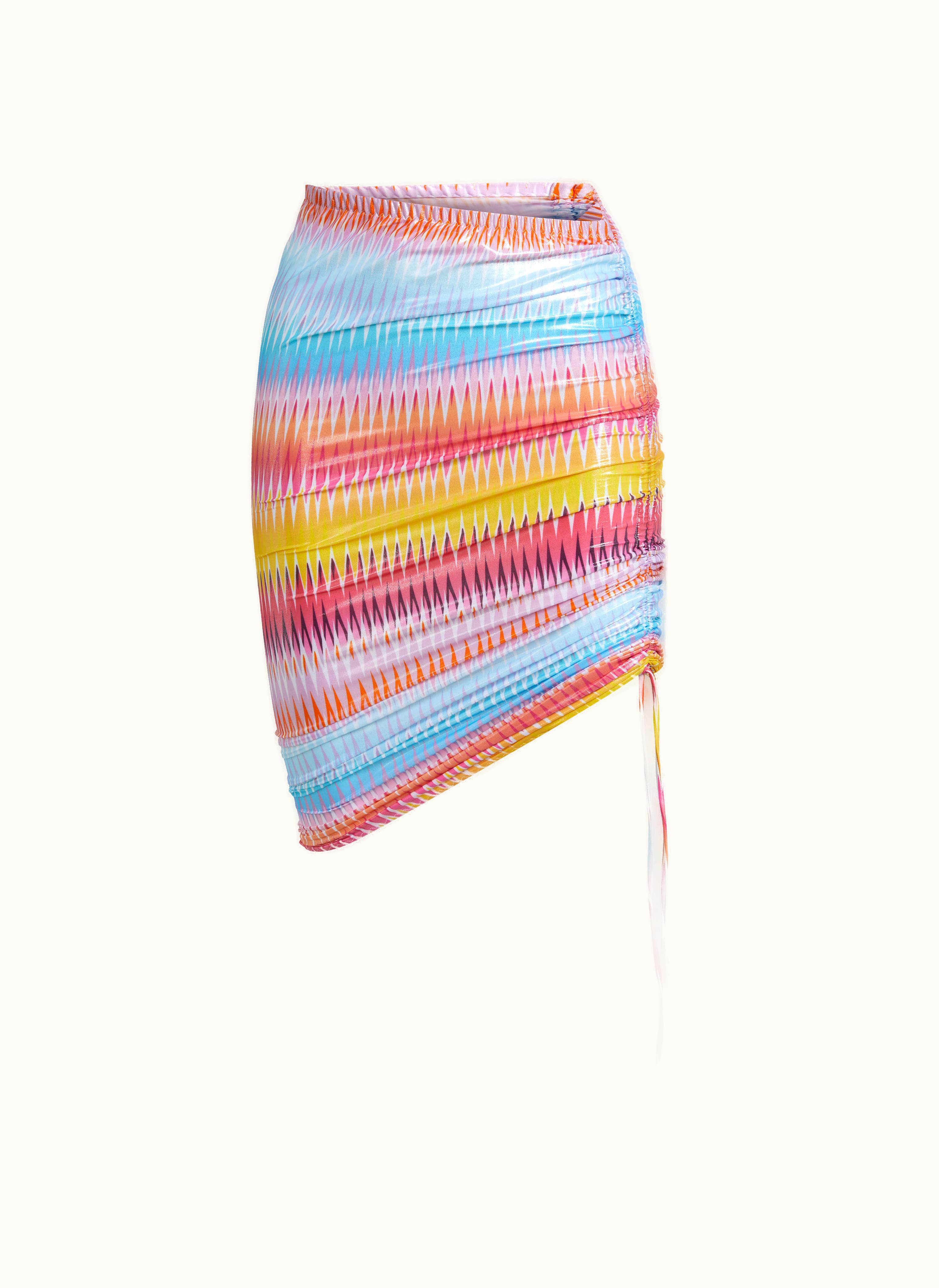 Missoni Missoni Multicoloured Stretch Fabric Miniskirt With Side Gathers Multicoloured