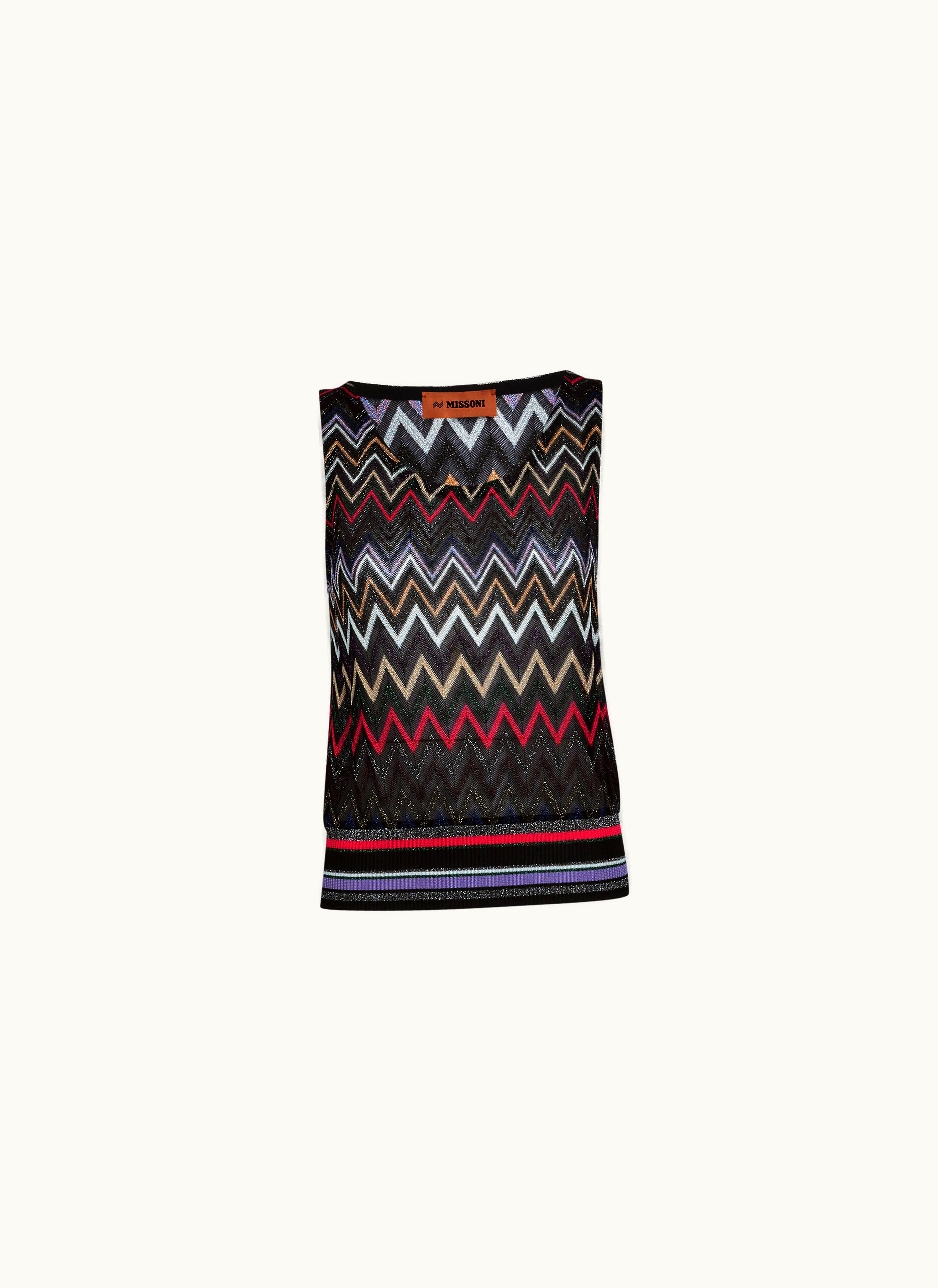 Missoni Missoni Viscose Chevron Tank Top With Lurex Multicoloured Multicoloured