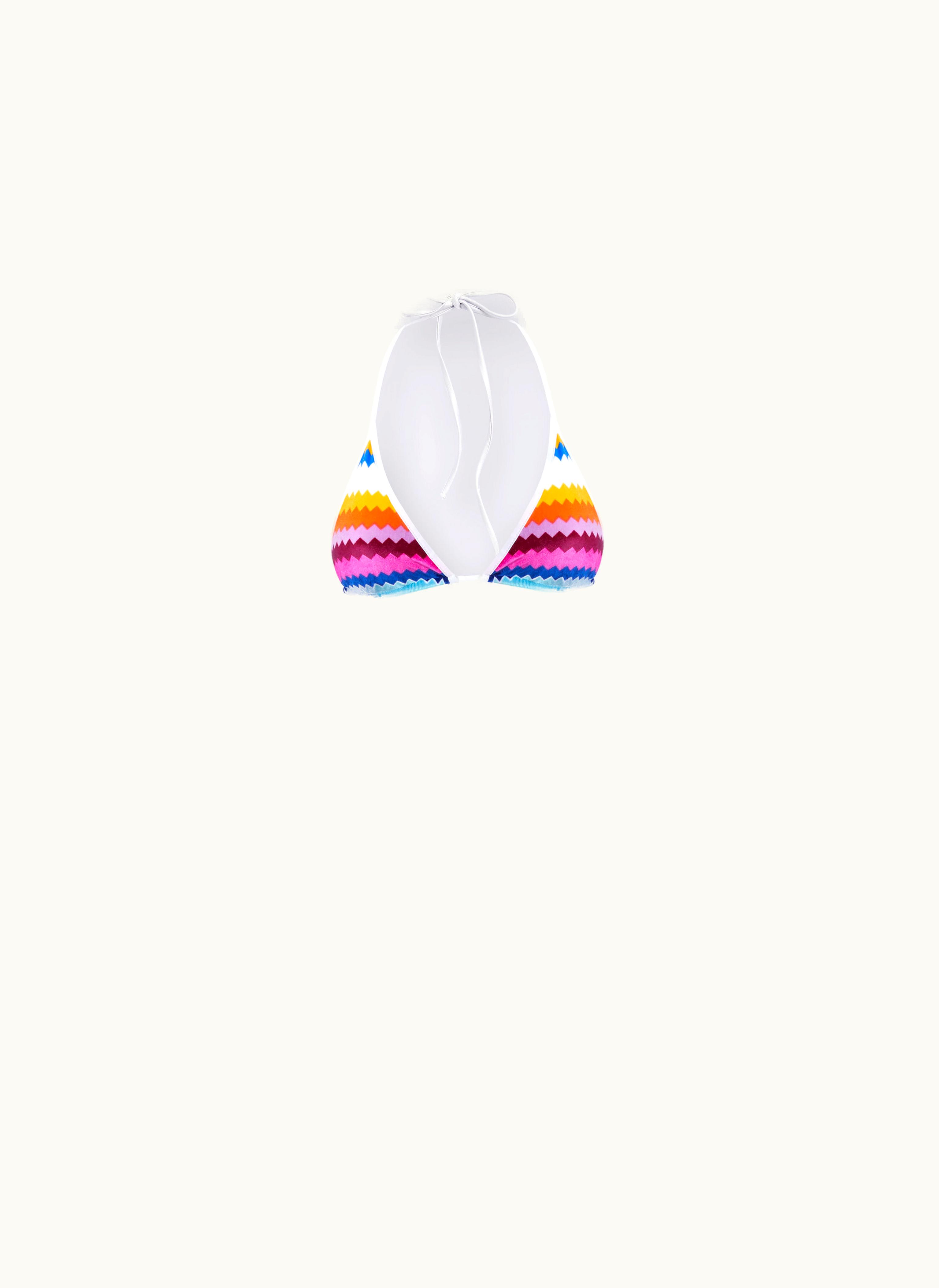 Missoni Missoni Bikini In Zigzag Print Stretch Nylon Multicoloured Multicoloured