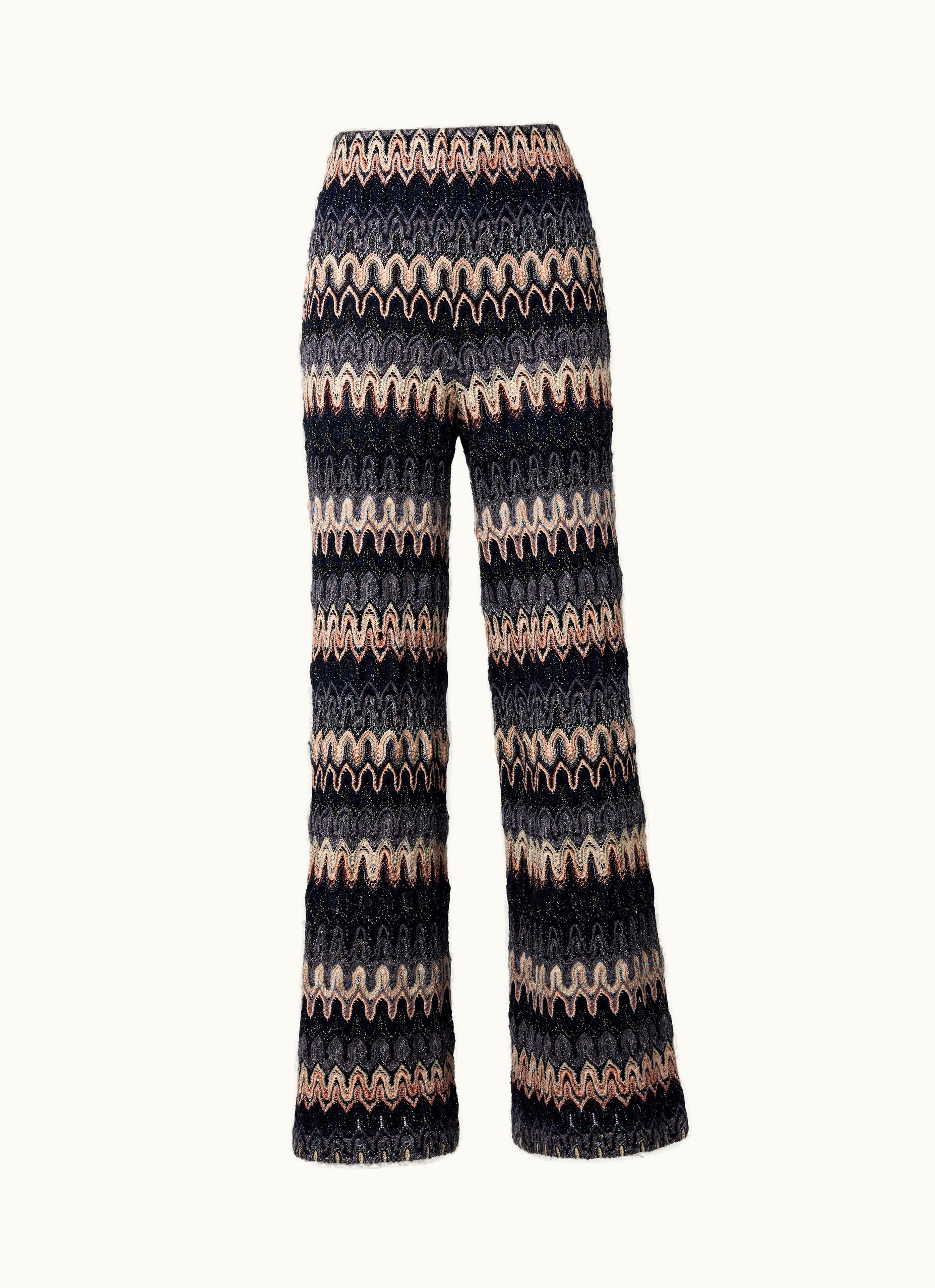Missoni Missoni Trousers In Lamé Viscose Blend With lace-effect Waves Multicoloured