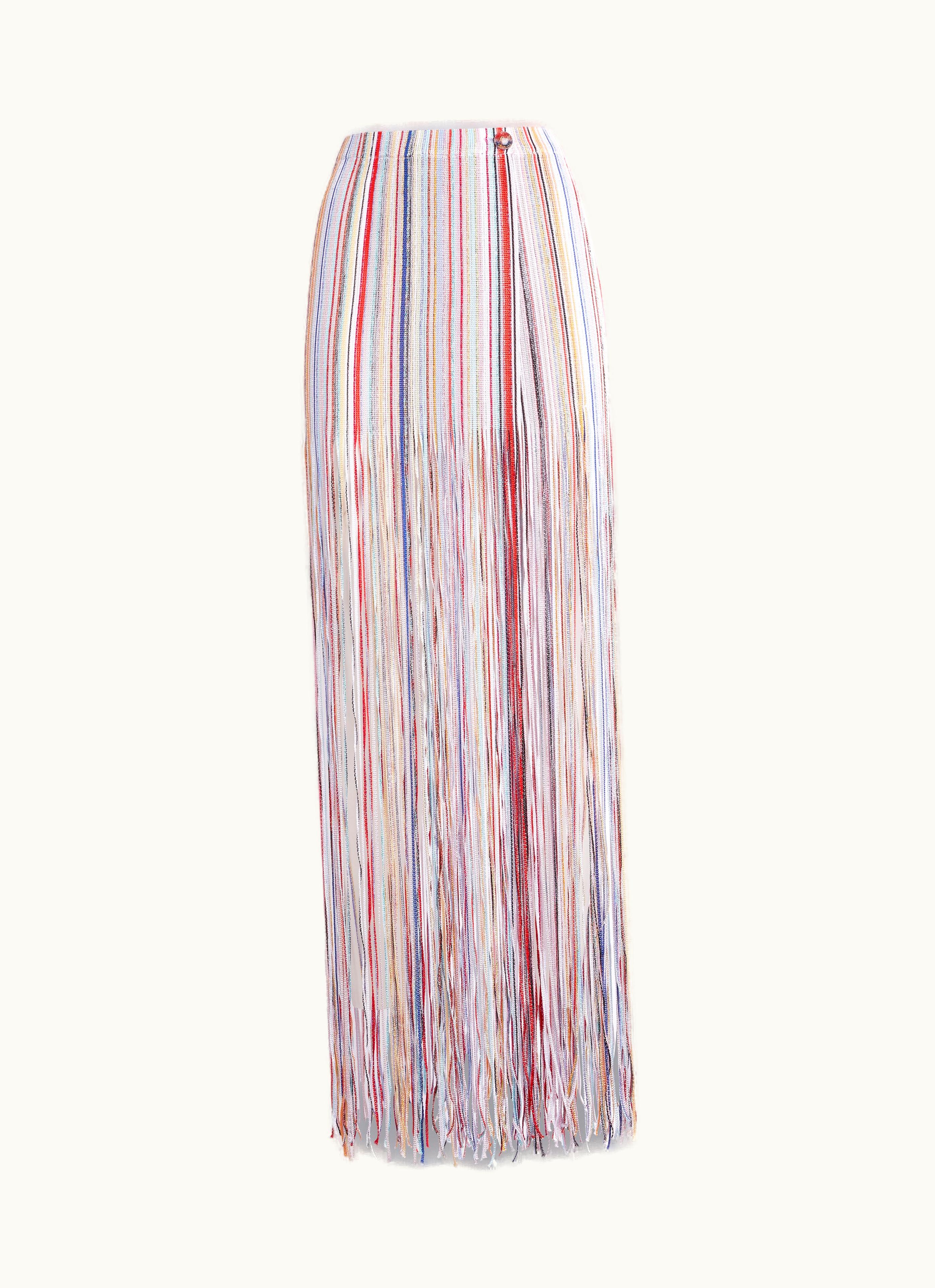 Missoni Missoni Long wrap-around Skirt With Fringes And Lurex Multicoloured