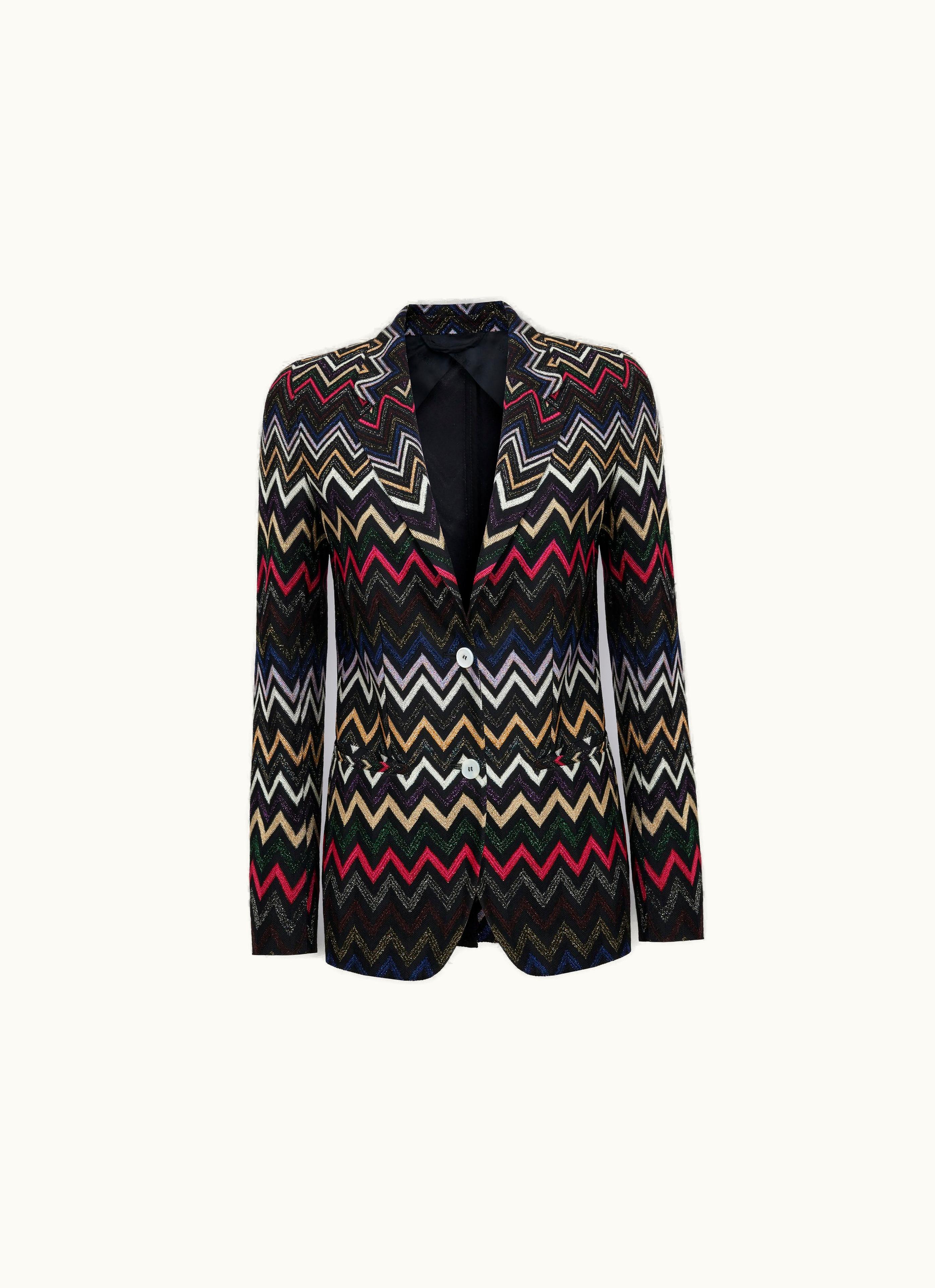 Missoni Missoni Lamé Viscose Blazer With Chevron Pattern Multicoloured