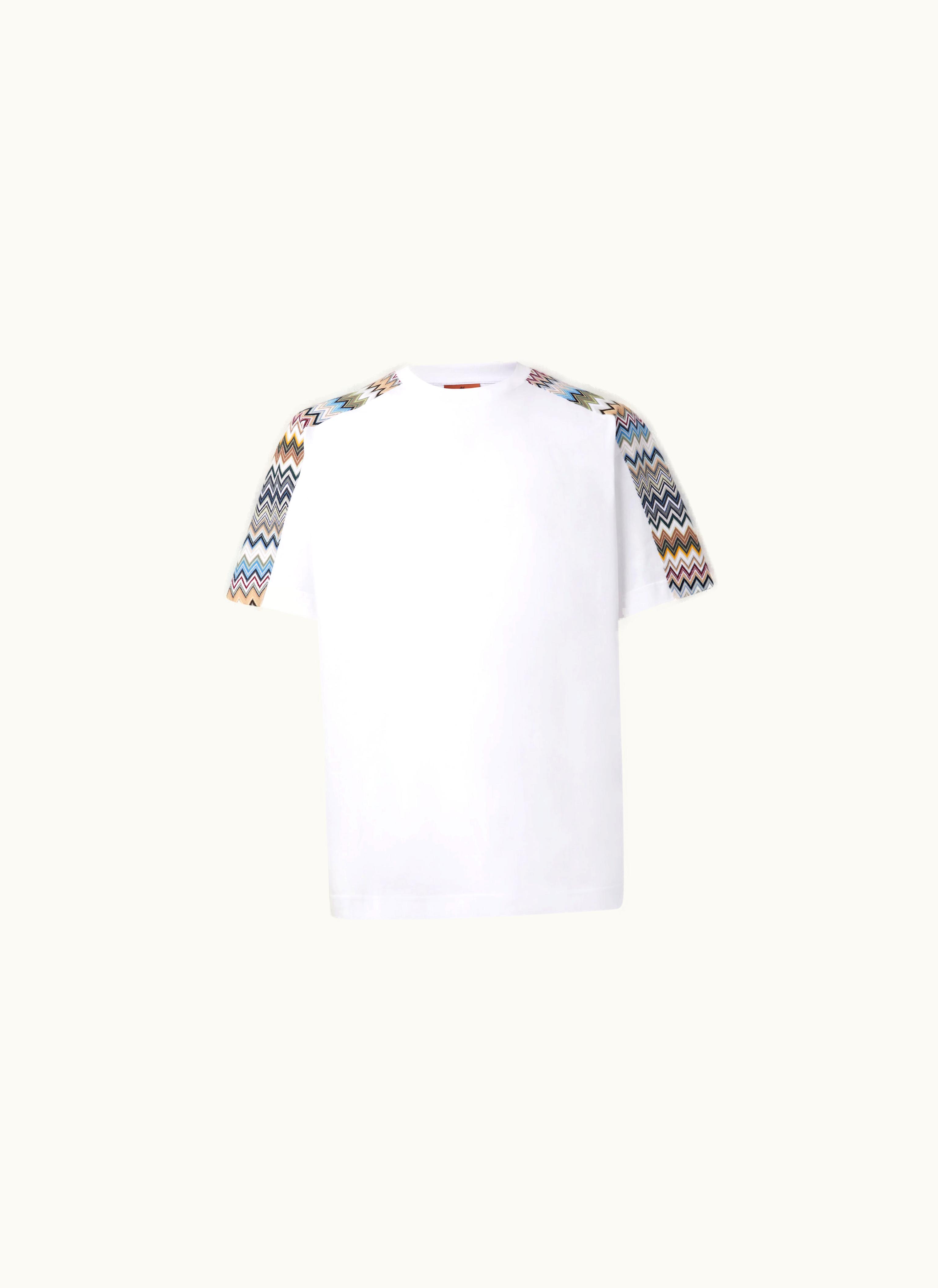 Missoni Missoni T-shirt In Cotton With Zigzag Inserts Multicoloured