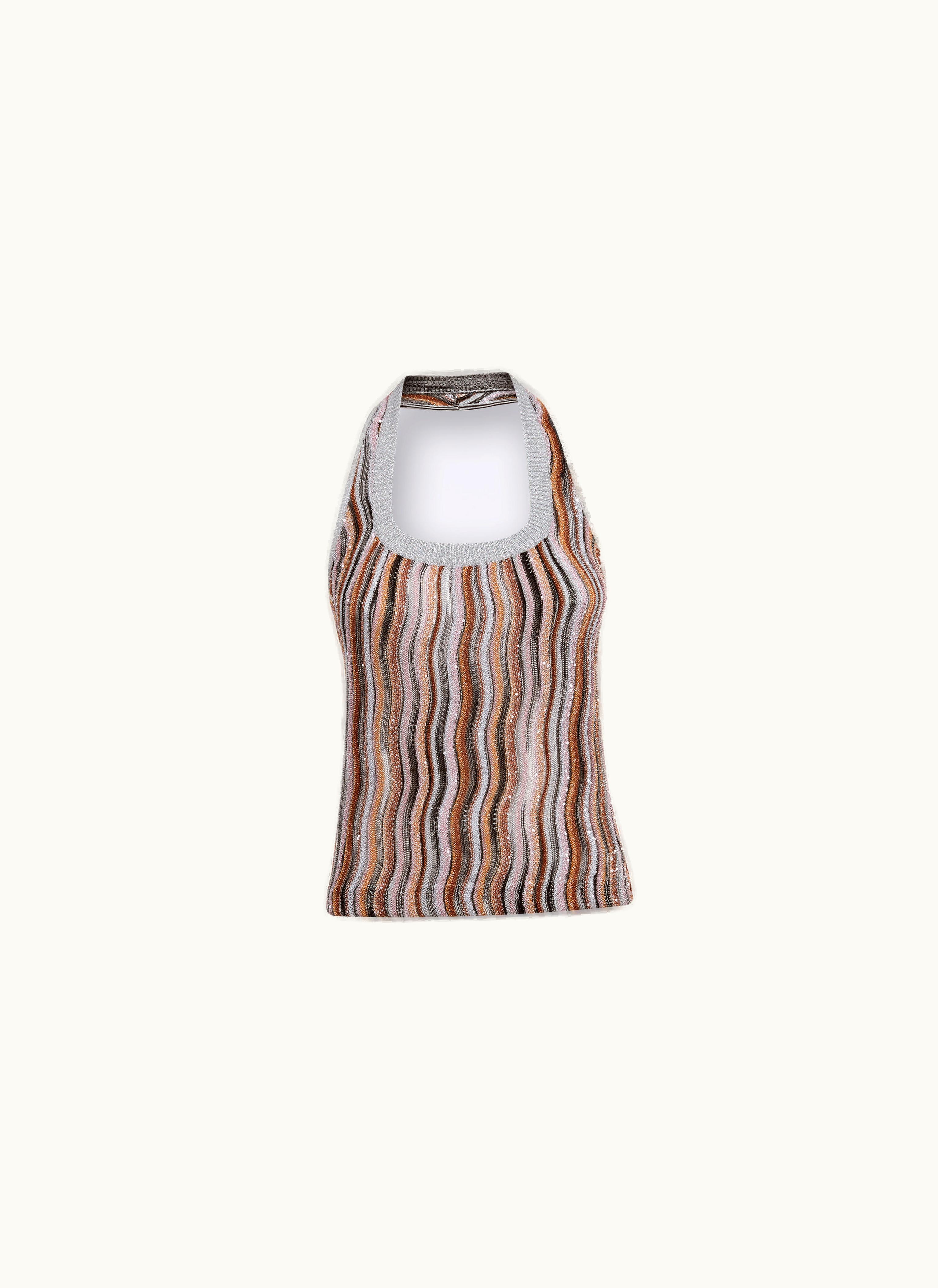 Missoni Missoni Top With American Neckline In Viscose Blend With Lurex Multicoloured Multicoloured