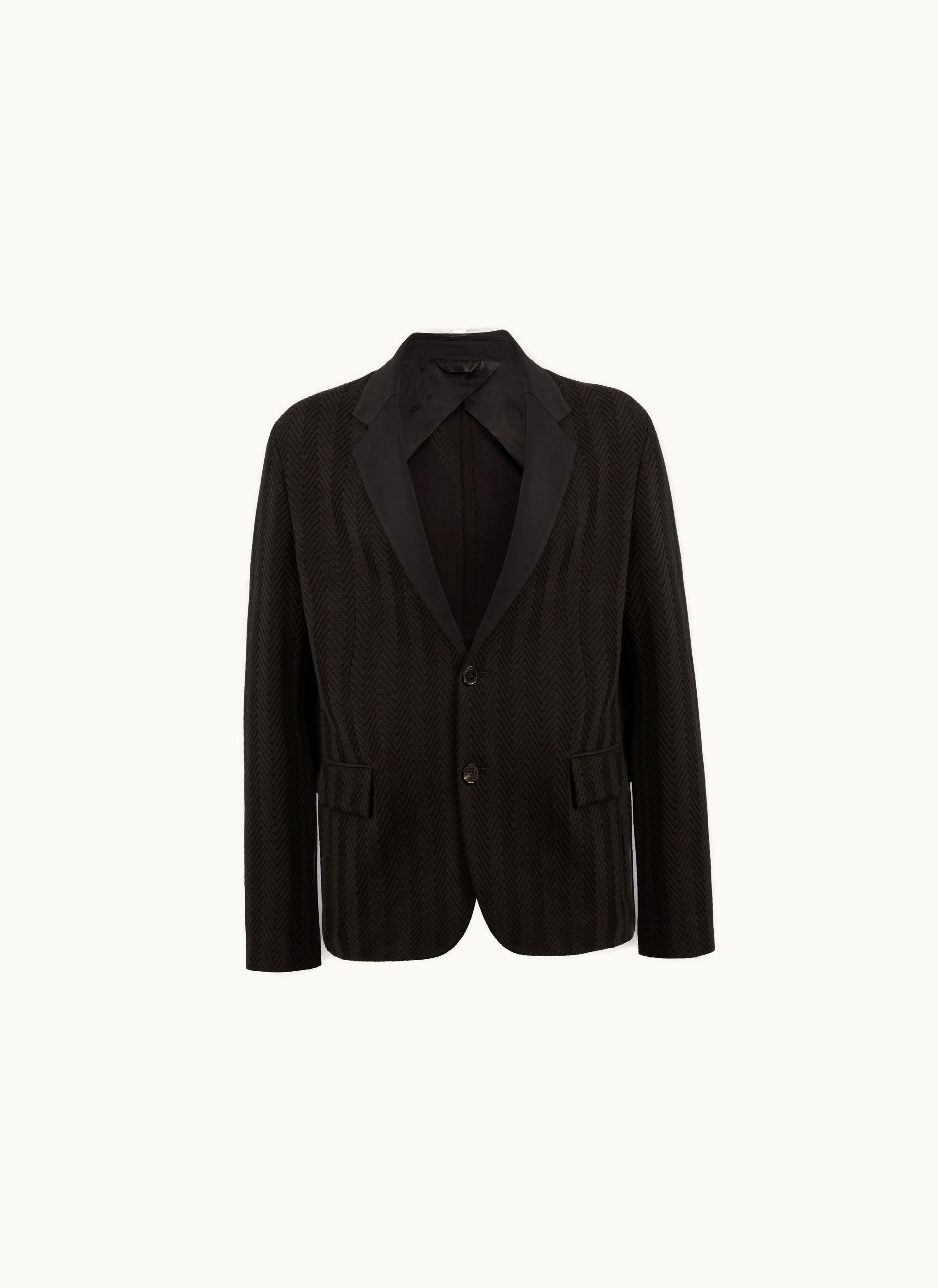 Missoni Missoni Cotton And Viscose Chevron Jacket Black