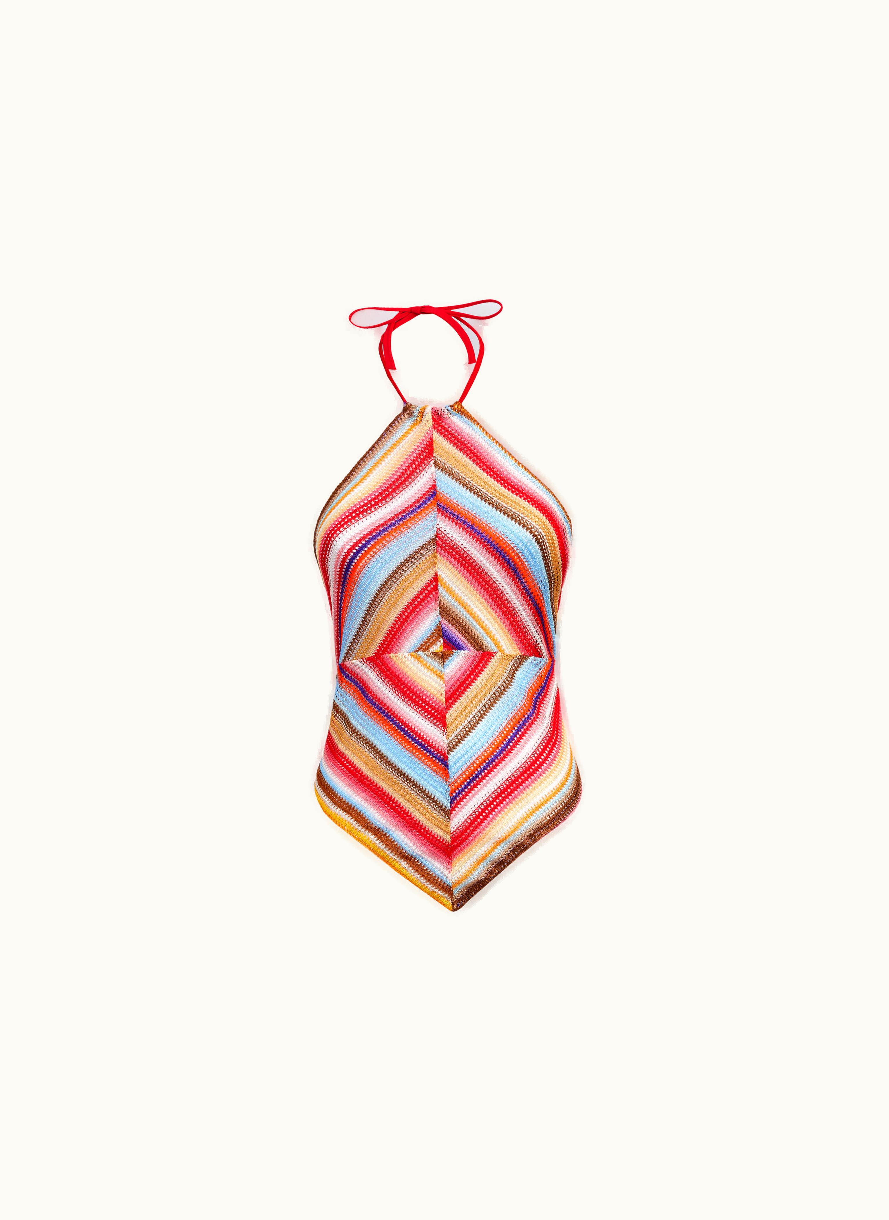 Missoni Missoni Striped Crochet Top With American Neckline Multicoloured