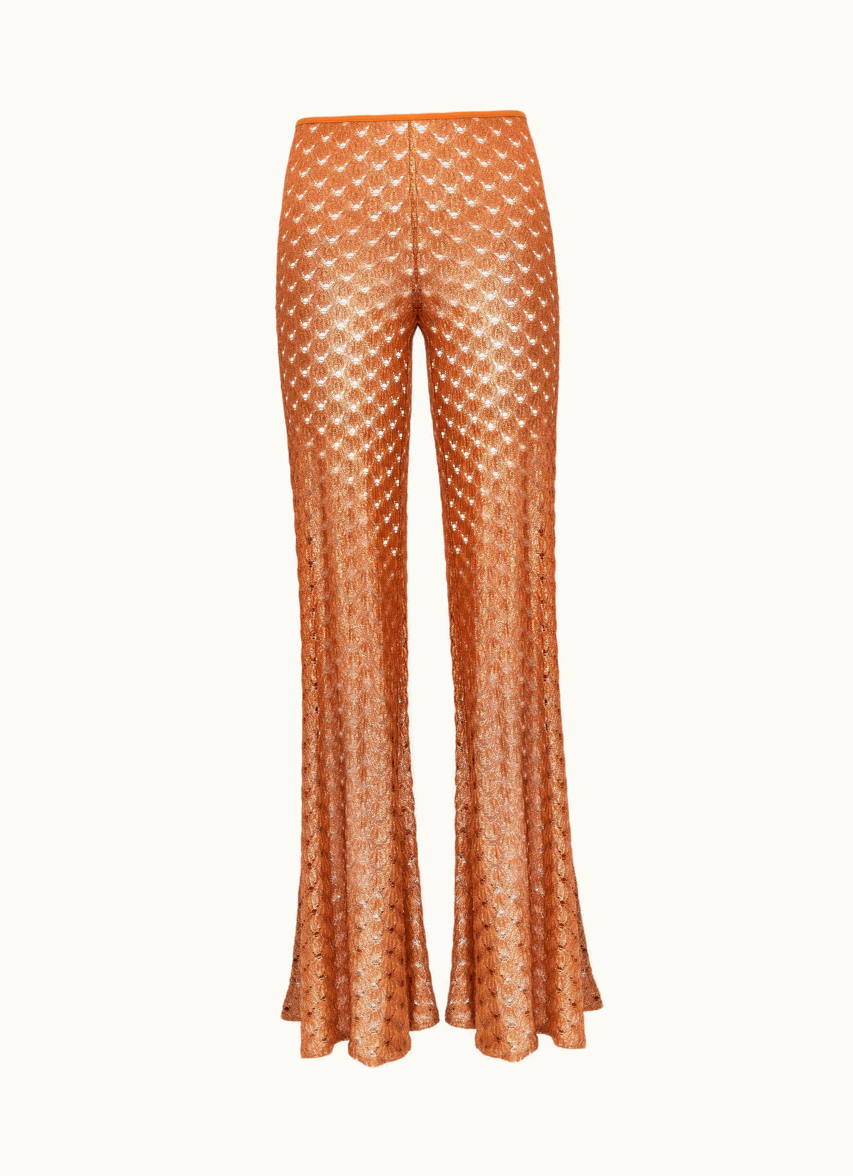 Missoni Missoni Lace-effect Cover Up Trousers With Flared Hem White