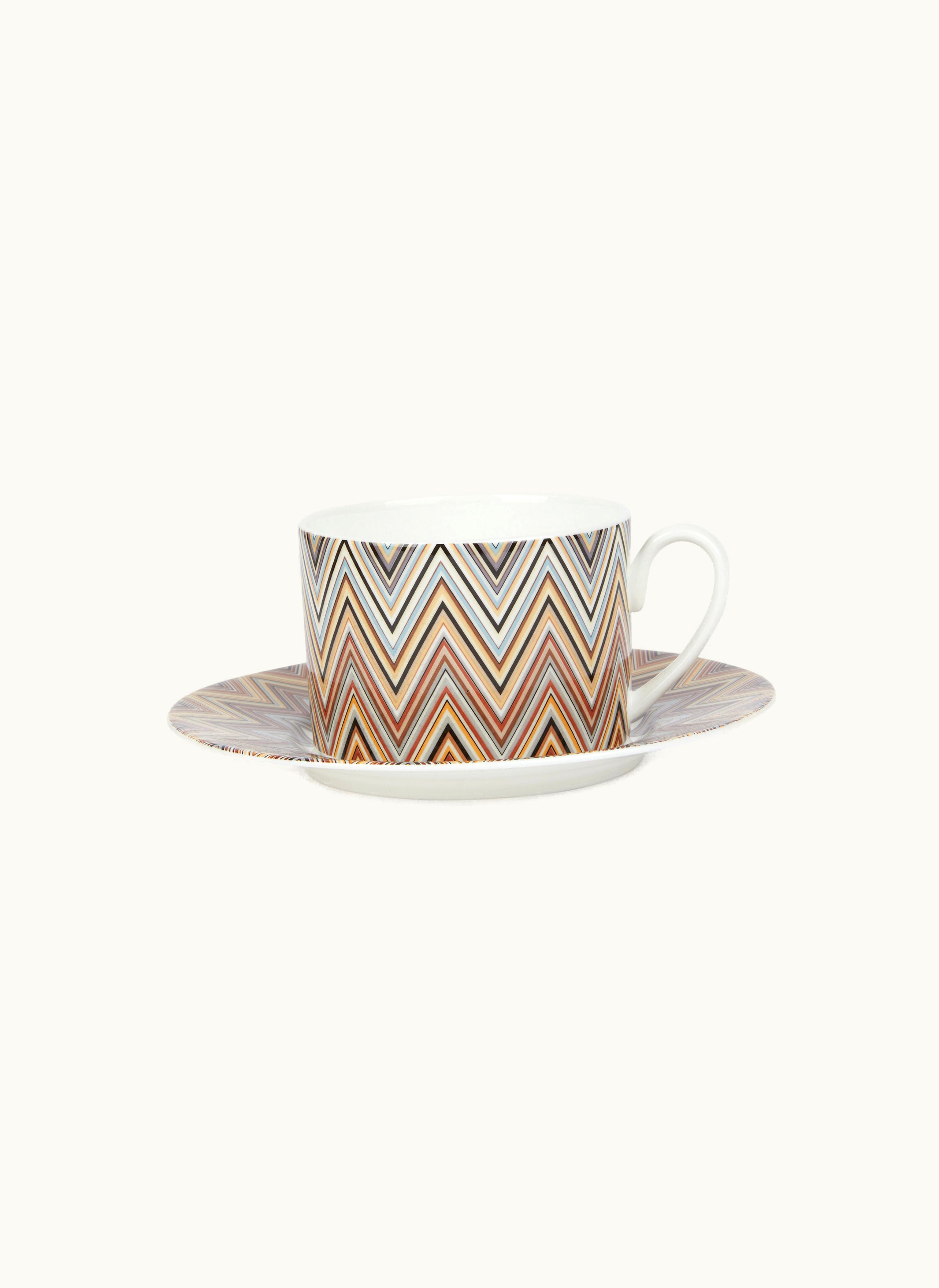 Missoni Missoni Zigzag Jarris Set Of 6 Tea Cups & Saucers White