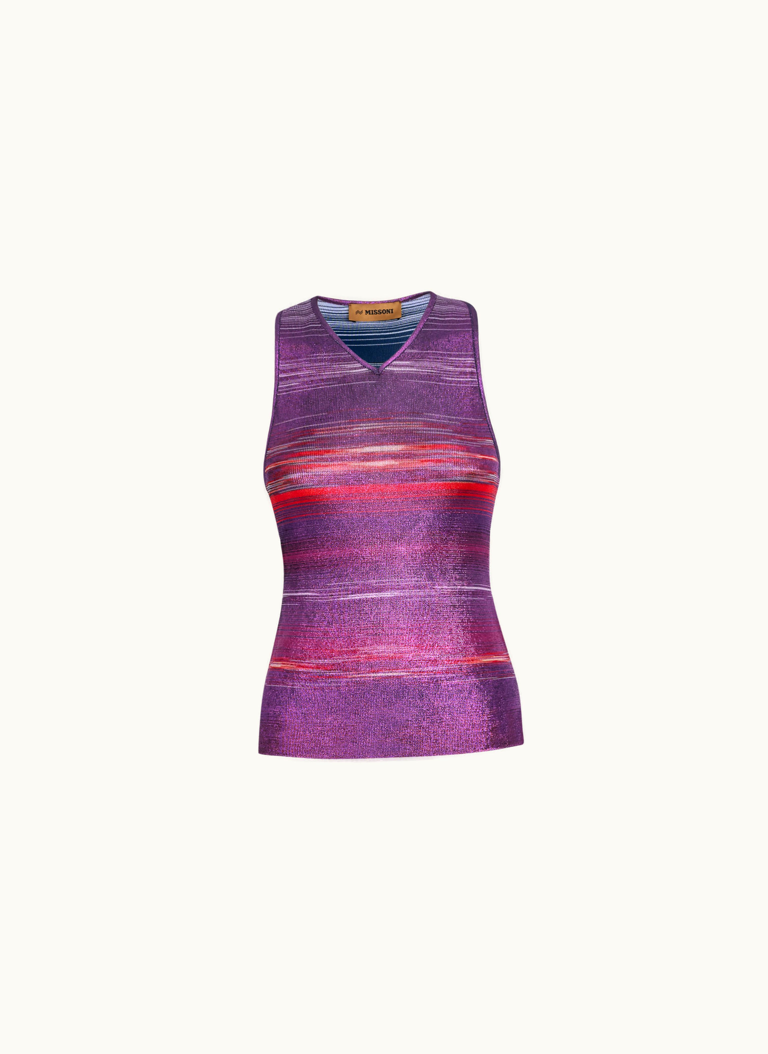 Missoni Missoni Slub Viscose Sleeveless Top Multicoloured Multicoloured