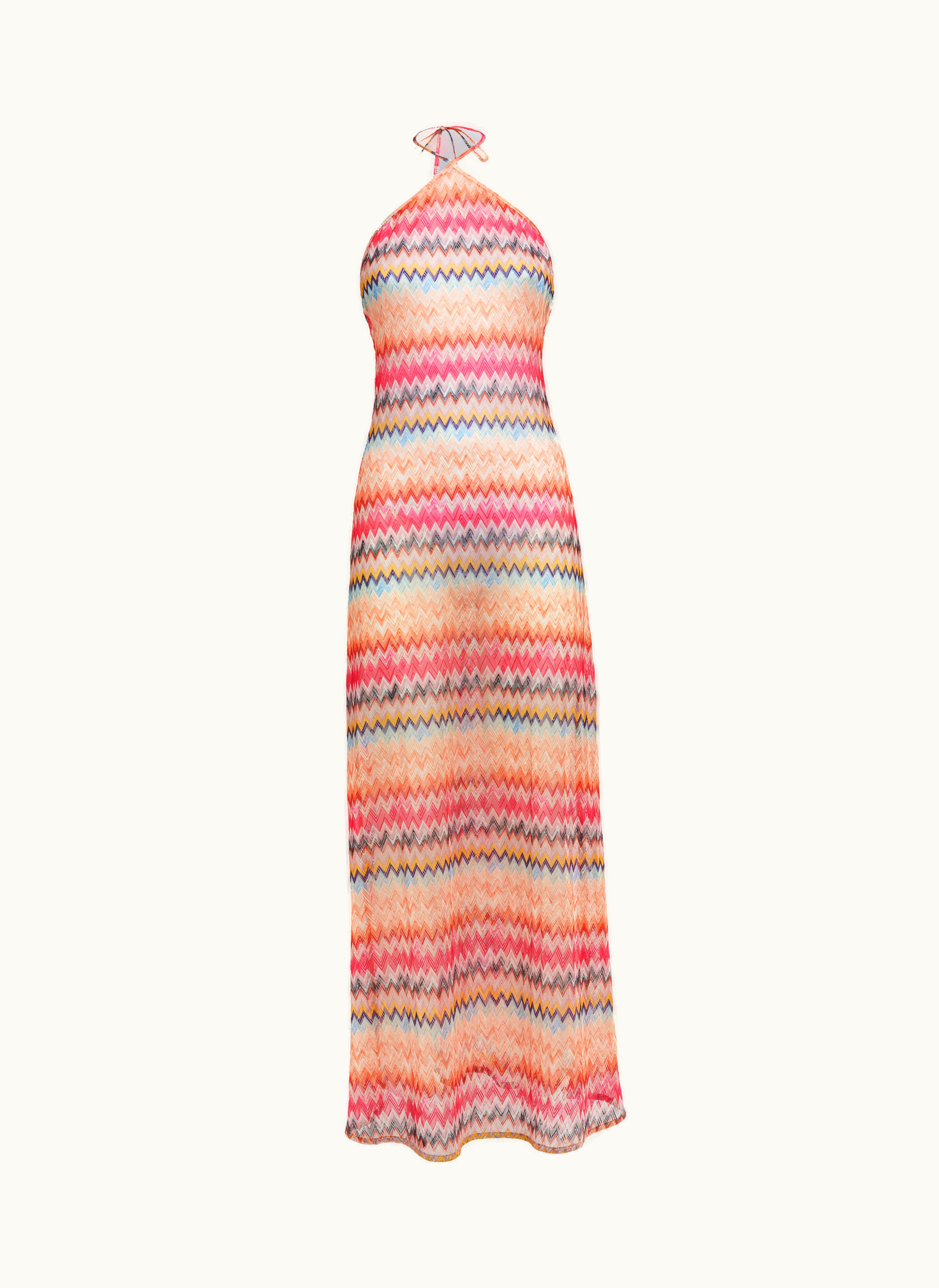 Missoni Missoni Long Chevron Viscose Tulle Cover Up Pink