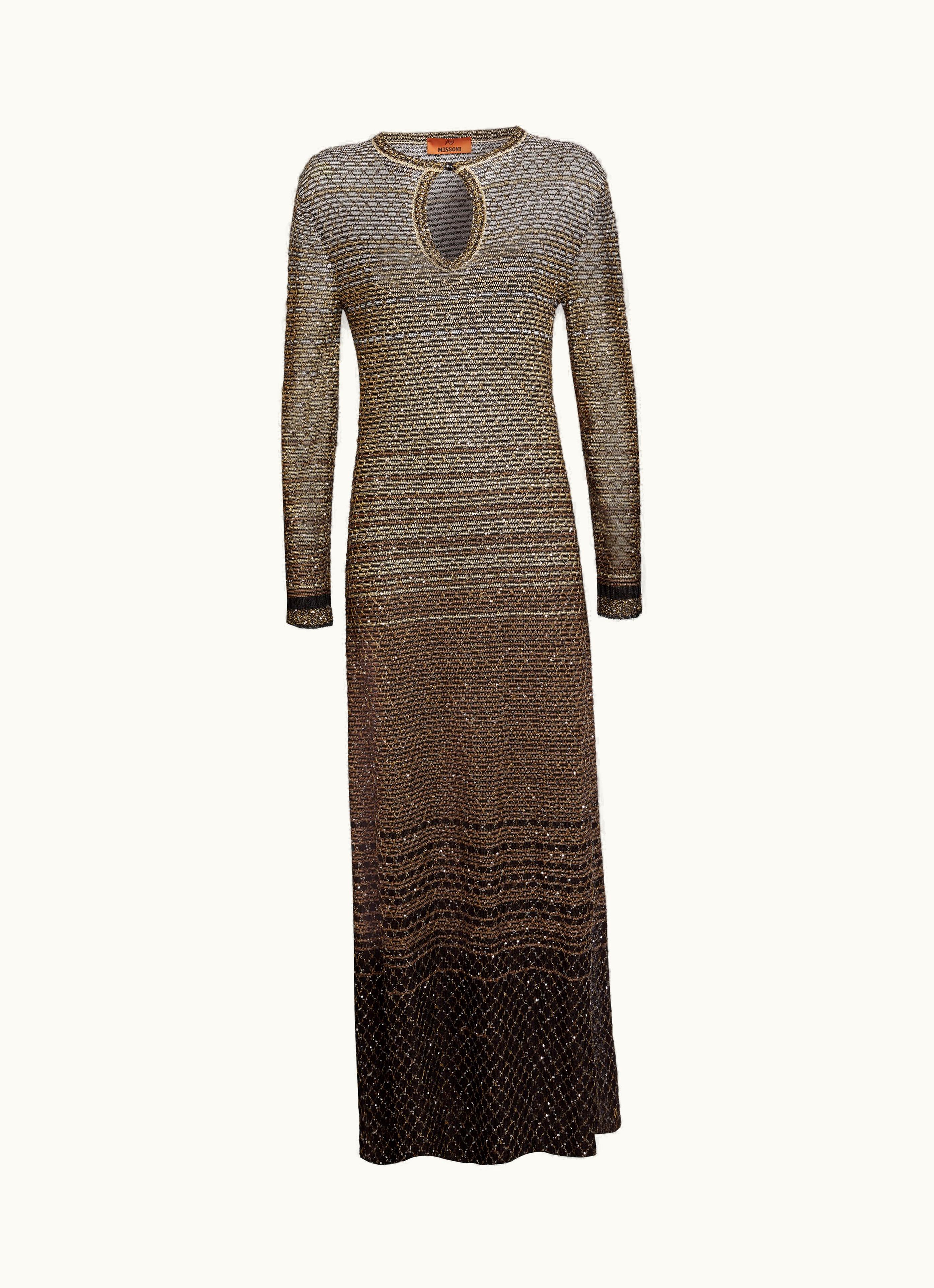 Missoni Missoni Long Dress In Dégradé Knit With Sequins Multicoloured Multicoloured