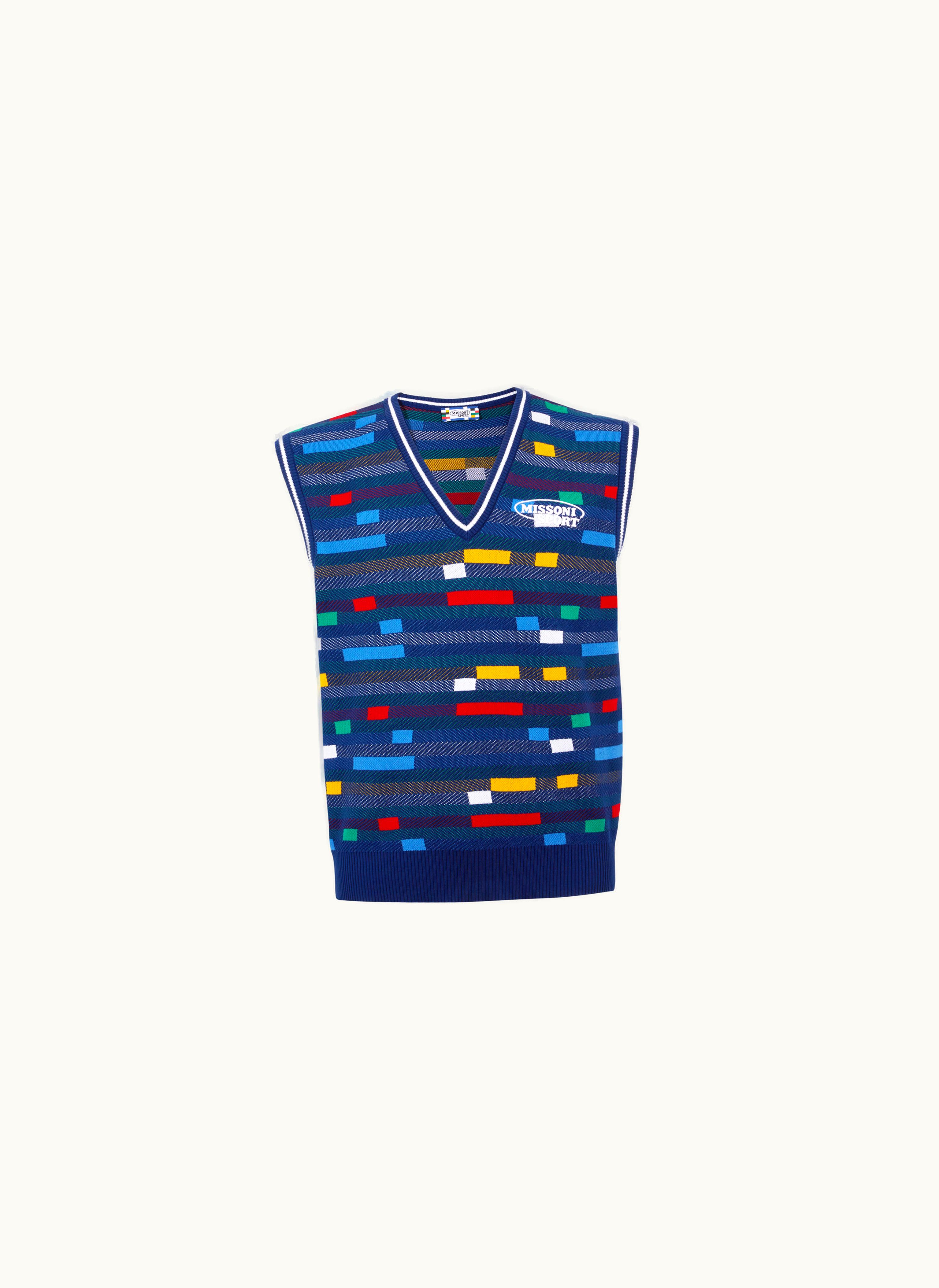 Missoni Missoni Cotton Waistcoat With Embroidered Logo Black