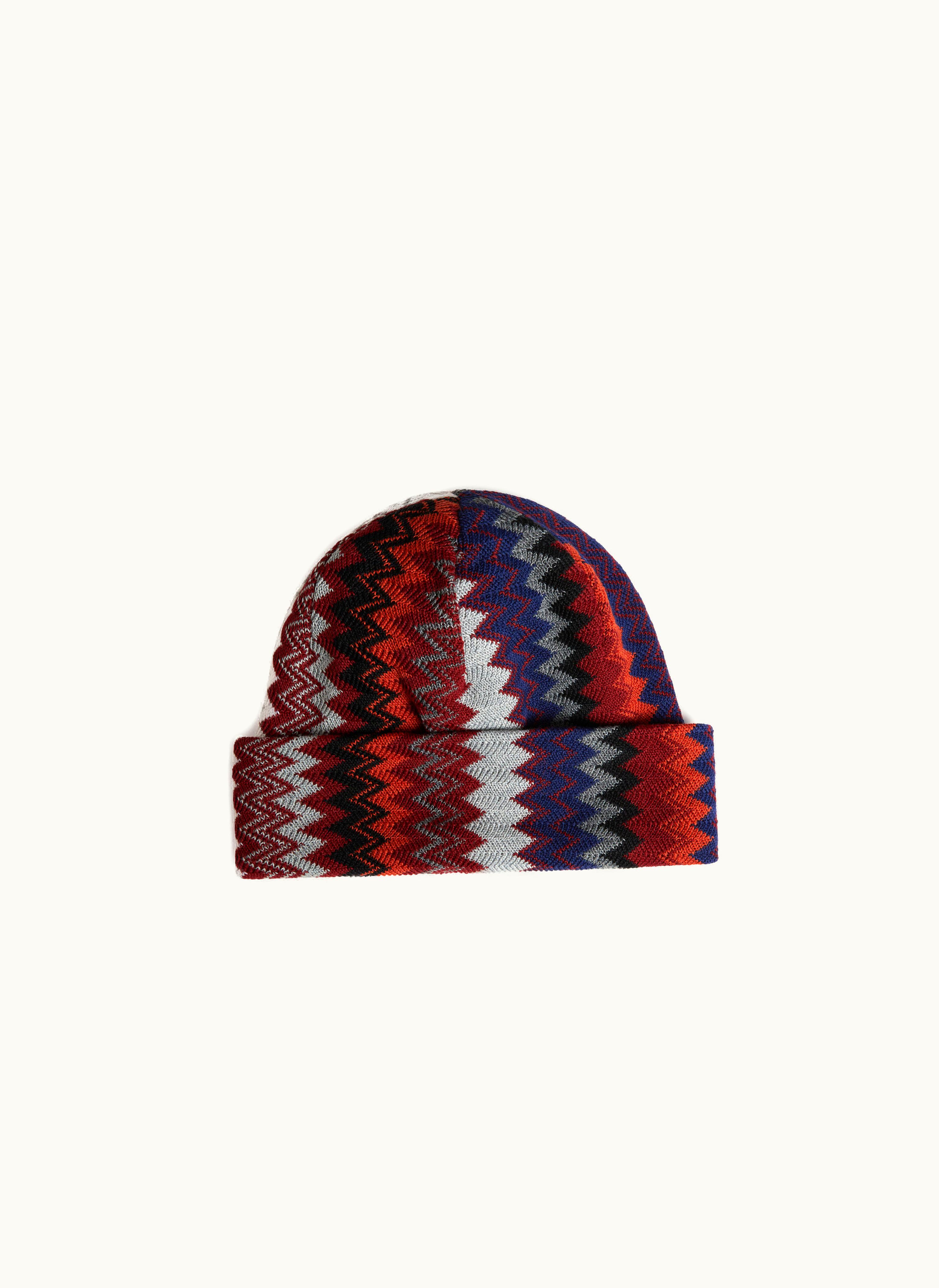 Missoni Missoni Zigzag Wool Blend Beanie Multicoloured 8053147023250
