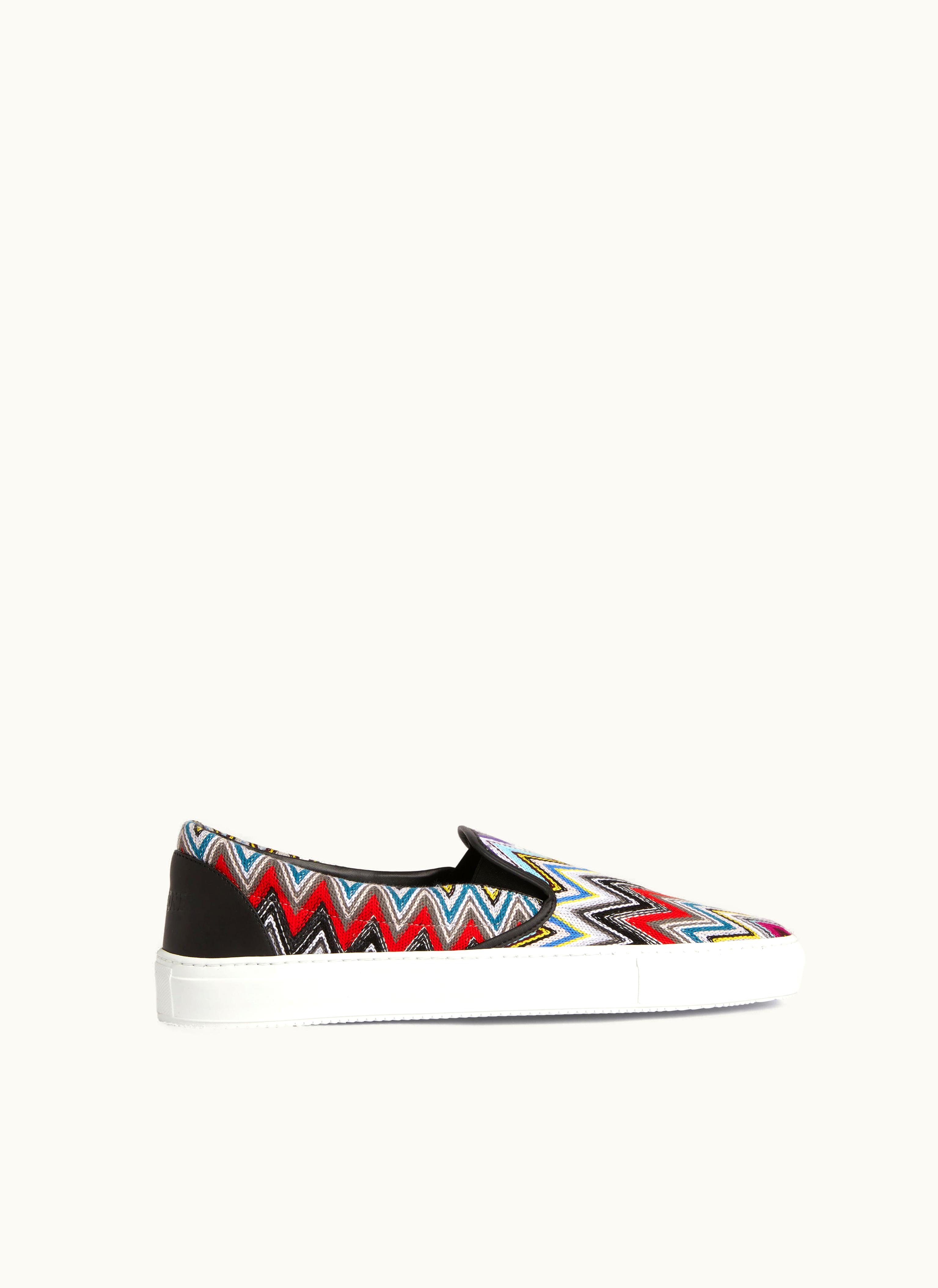 Missoni Missoni Slip-on Trainers With Multicoloured Zigzag Upper Multicoloured