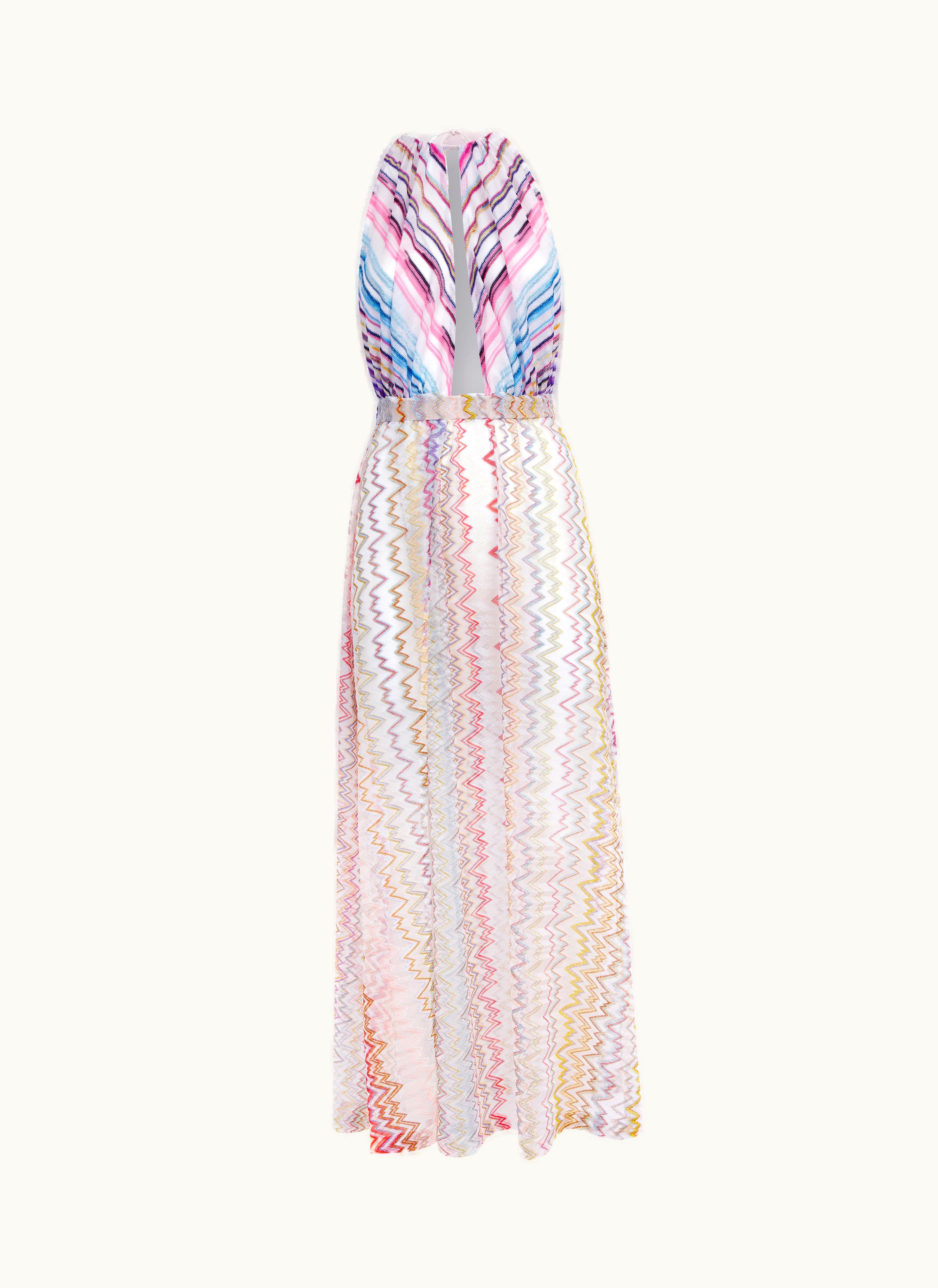 Missoni Missoni Long Patchwork Cover Up With American Neckline Multicoloured Lamé Patchwork