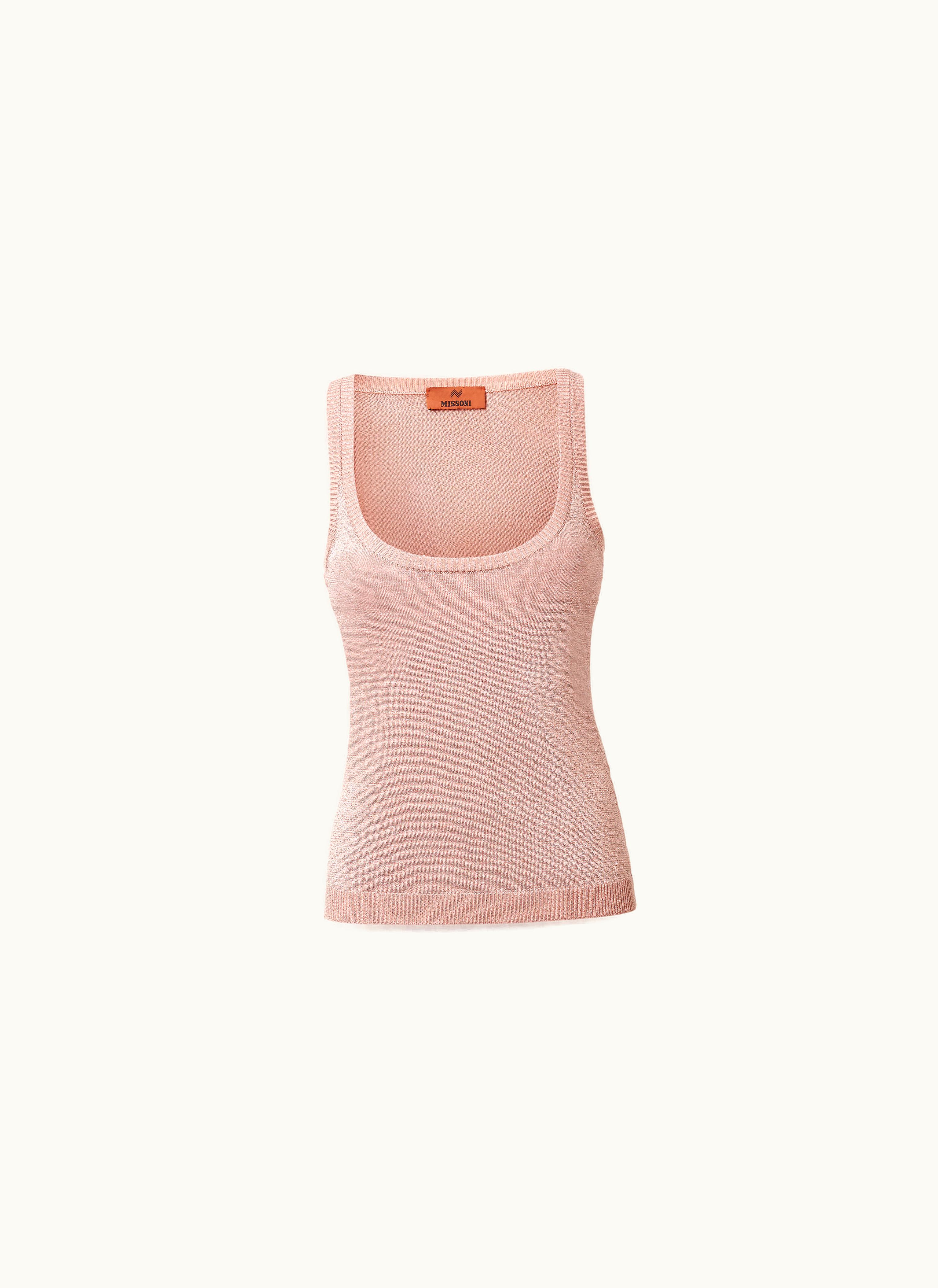 Missoni Missoni Tank Top In Viscose Blend With Lurex Pink