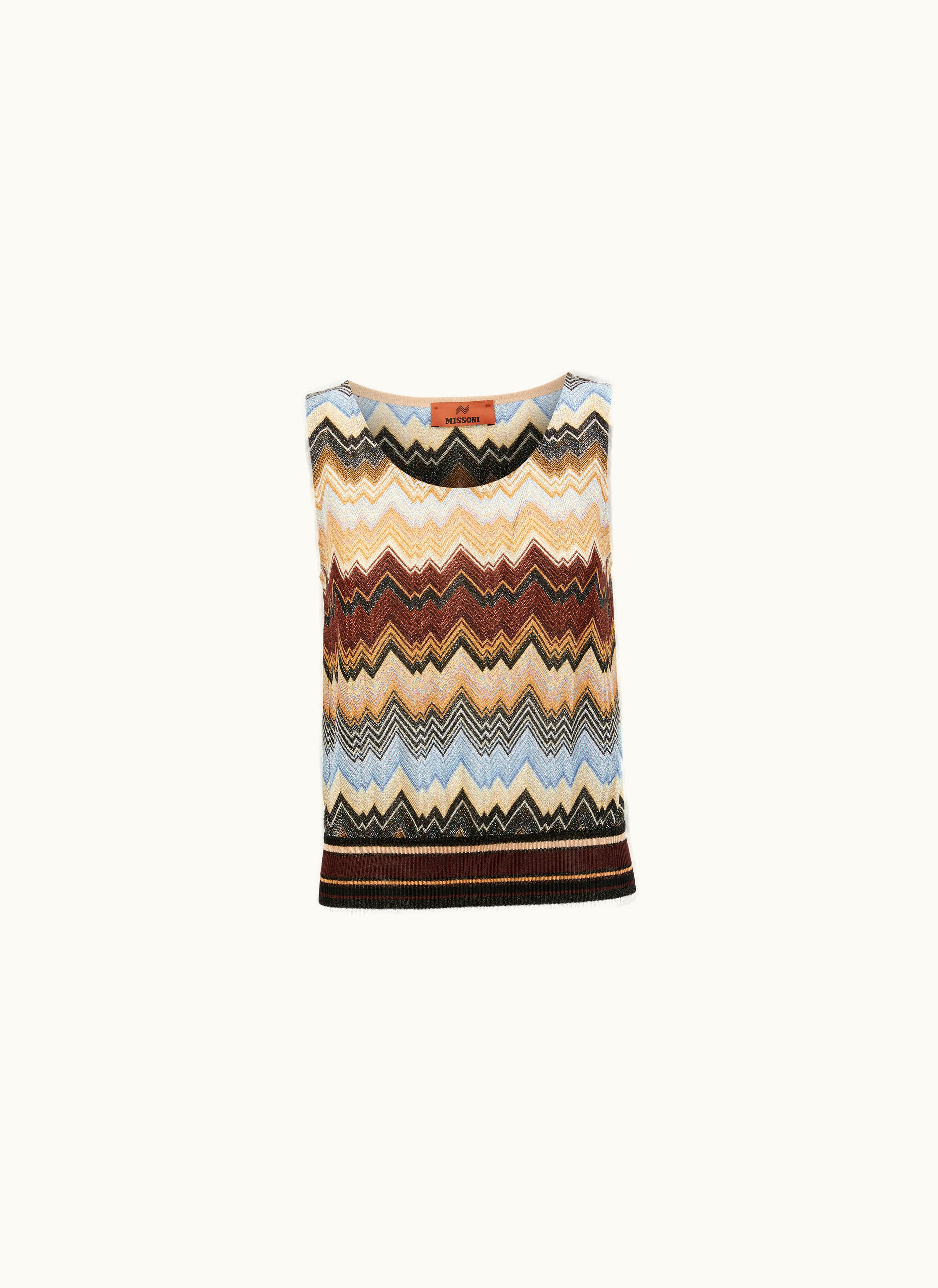 Missoni Missoni Viscose Chevron Tank Top With Lurex Multicoloured DS23WK19BR00SZSM941