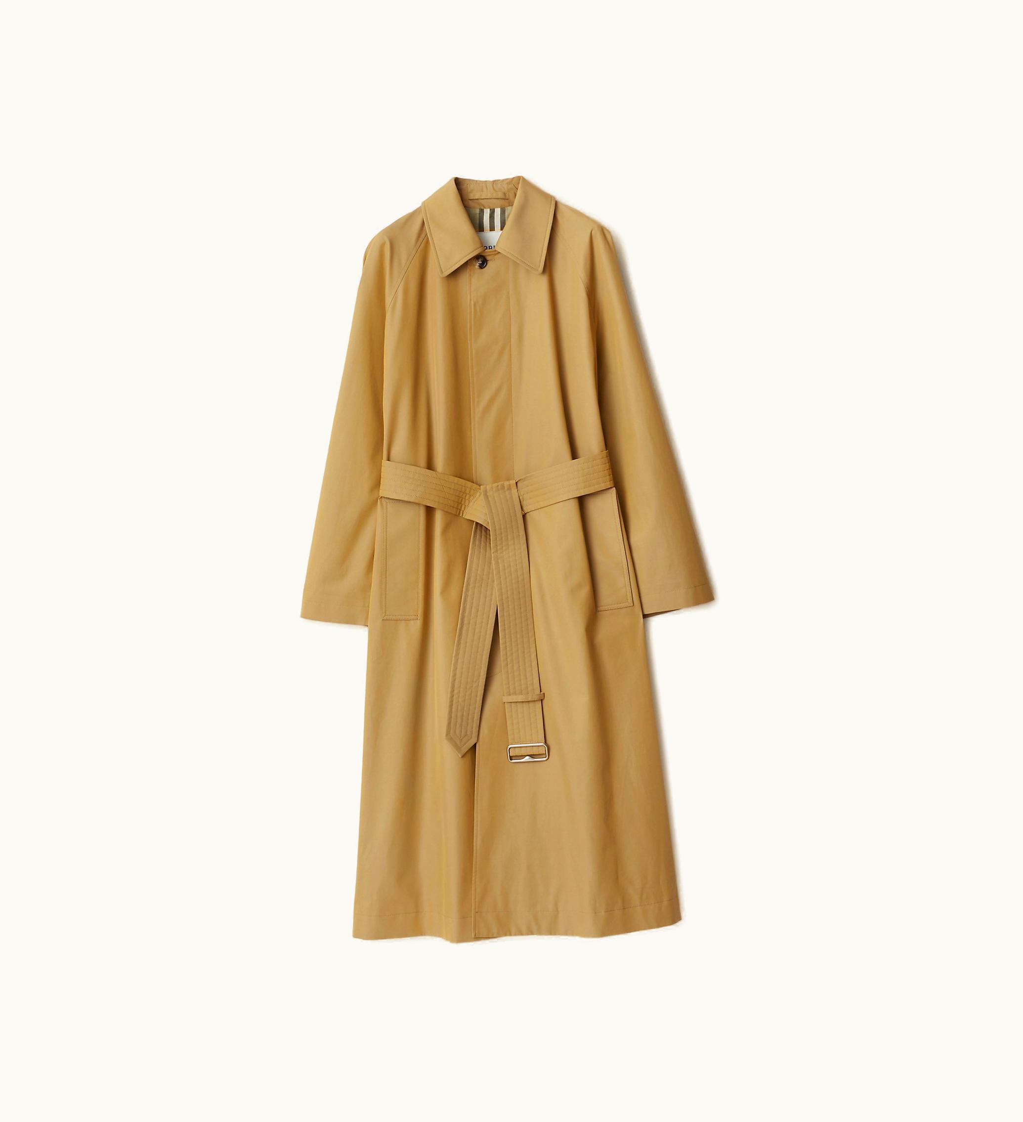 Burberry Burberry Long Gabardine Car Coat In Spelt - Women, Cotton