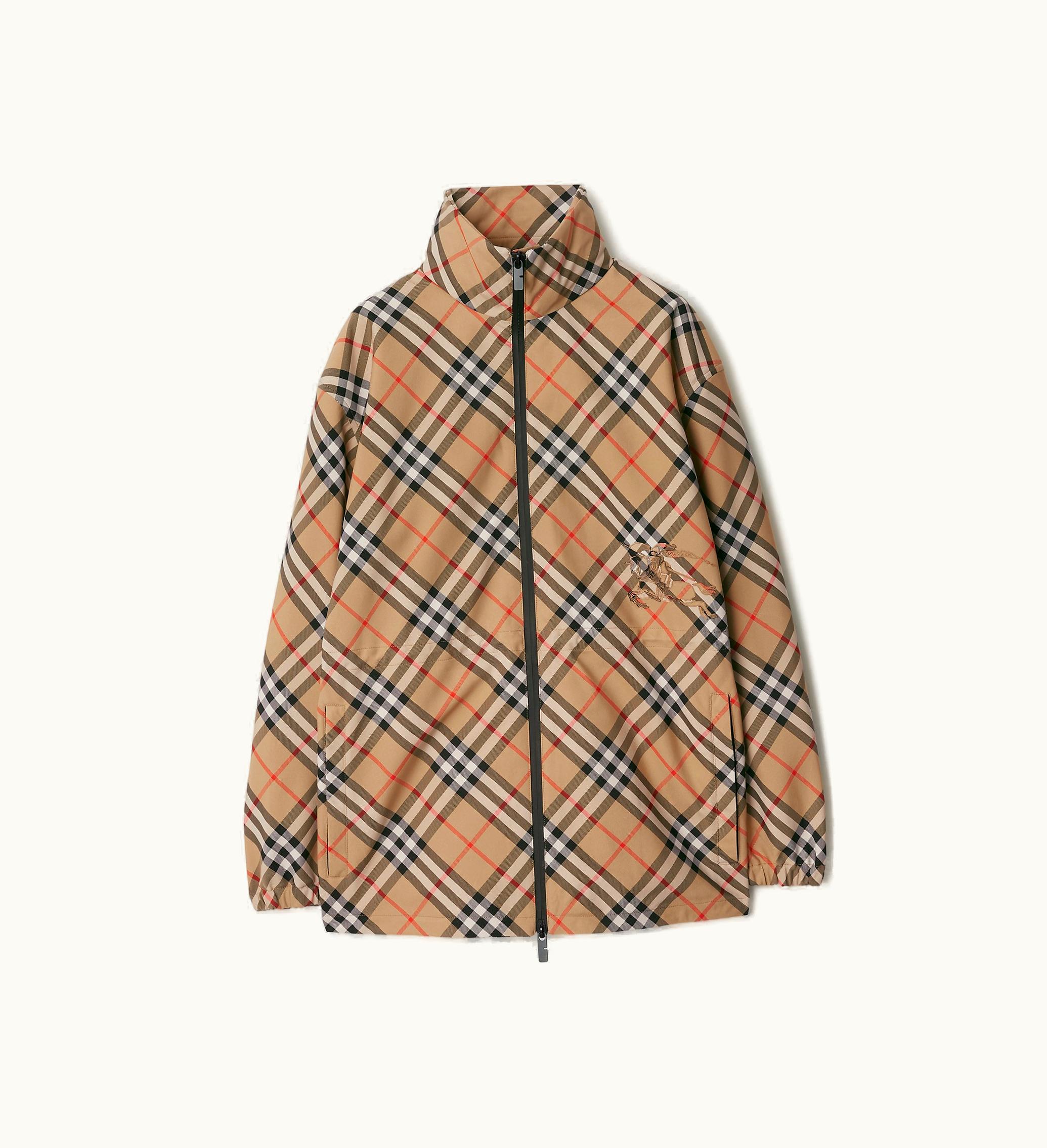 Burberry Burberry Check Jacket In Sand - Women, Nylon