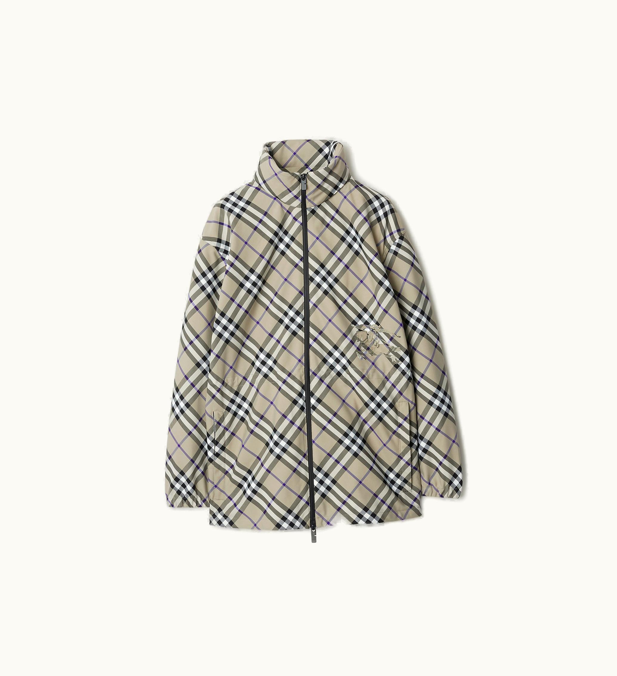 Burberry Burberry Check Jacket In Lichen - Women, Nylon