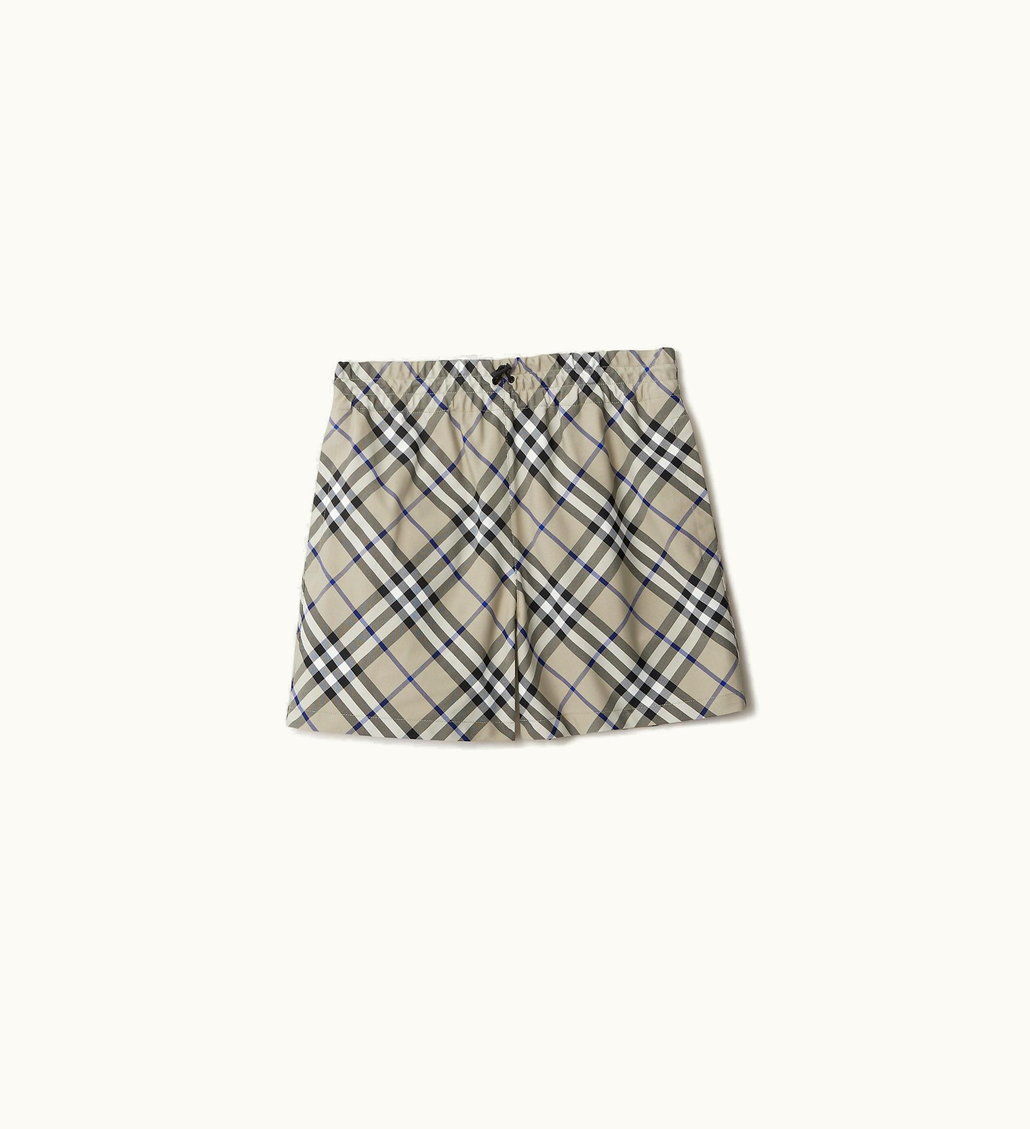 Burberry Burberry Check Shorts In Lichen - Women, Nylon