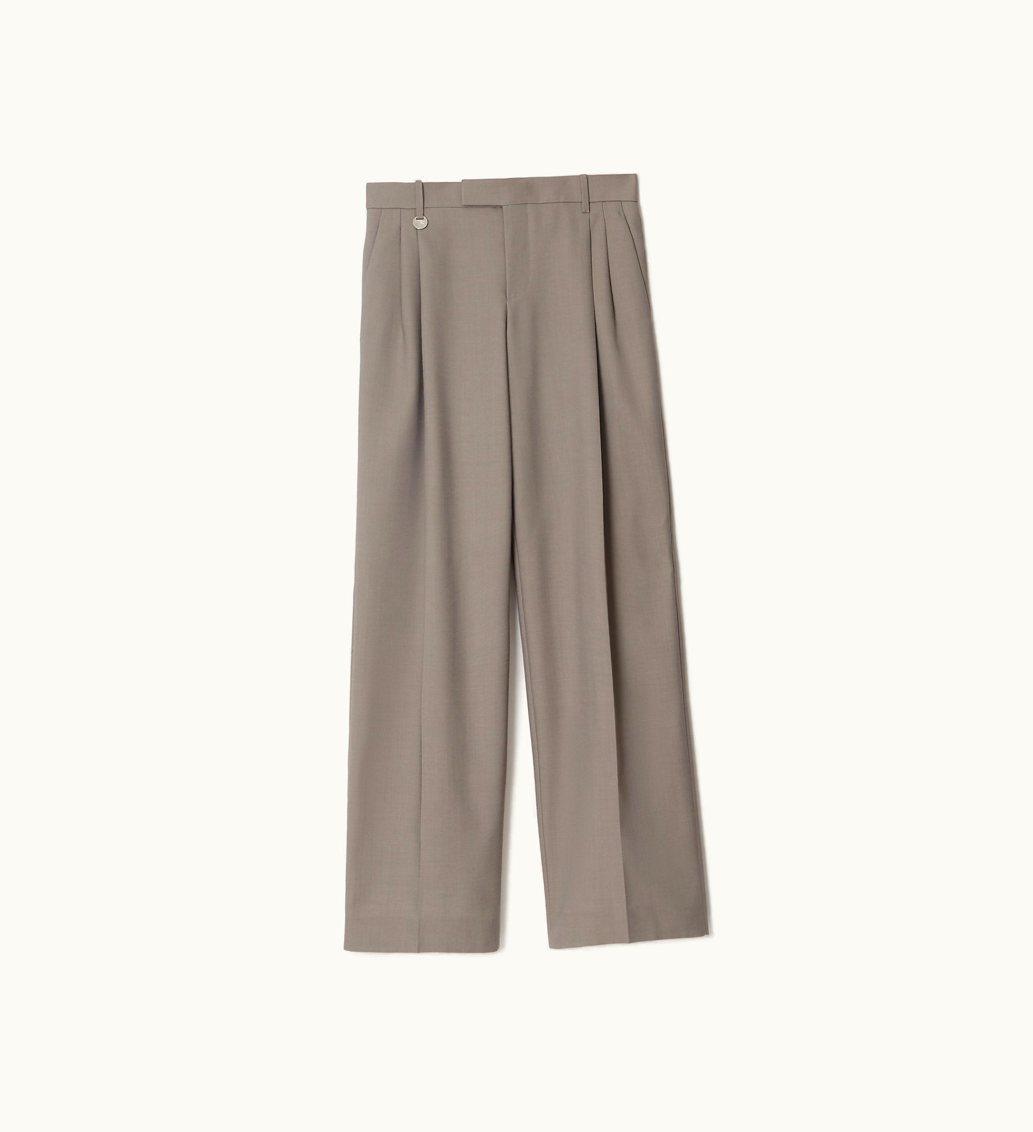 Burberry Burberry Wool Tailored Trousers In Wax - Women