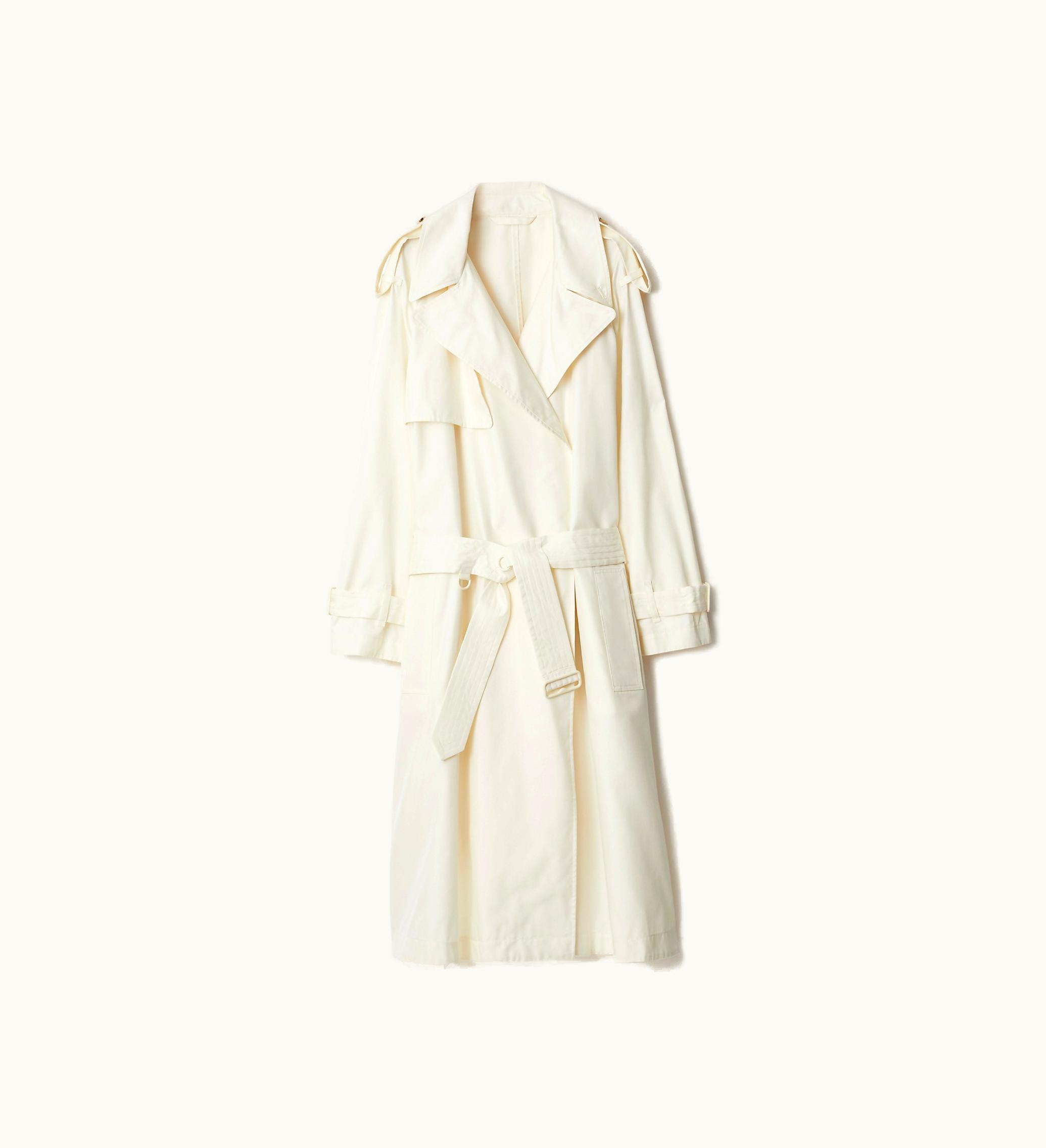 Burberry Burberry Long Silk Trench Coat In Grain - Women
