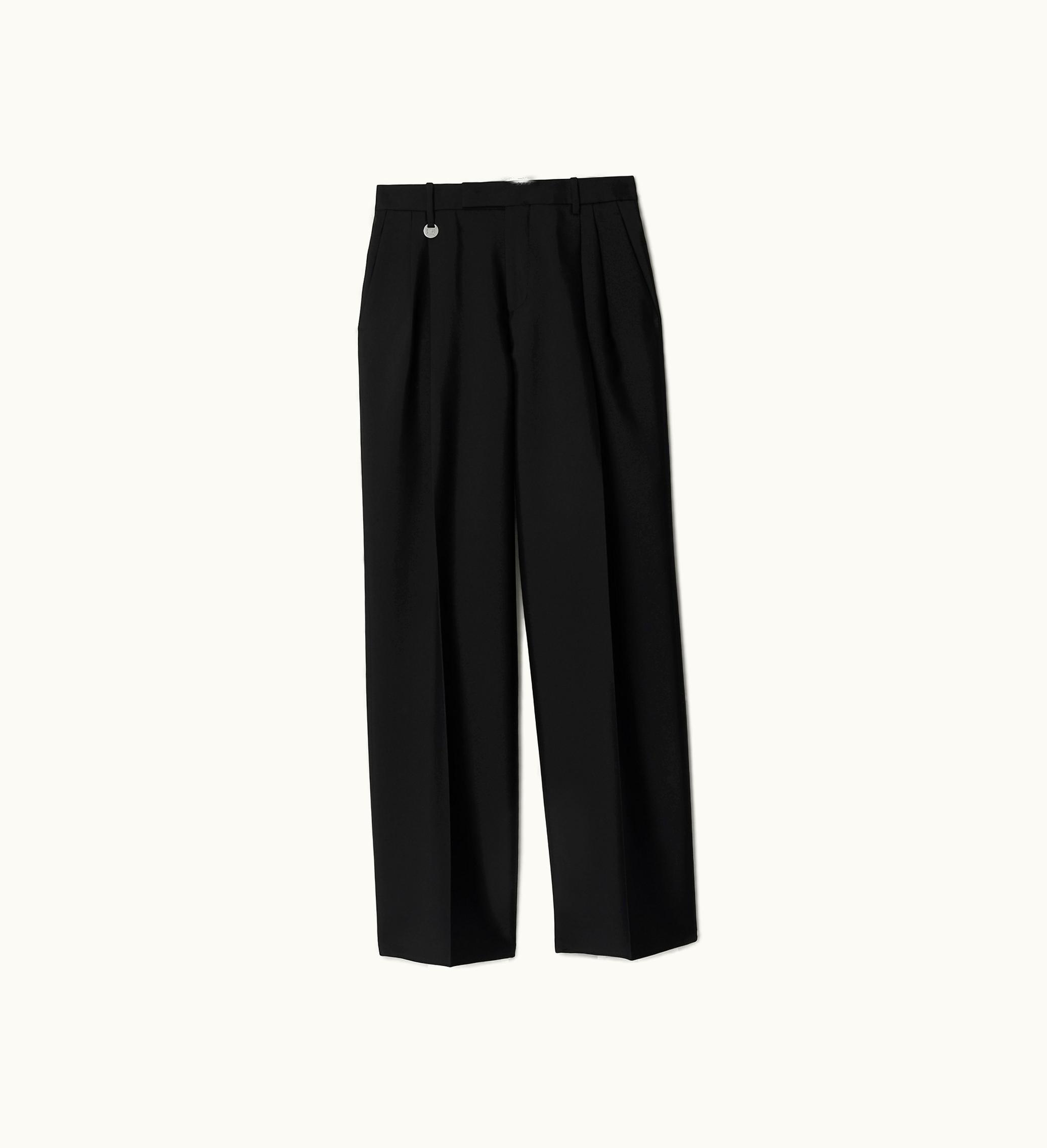 Burberry Burberry Wool Silk Tailored Trousers In Black - Women