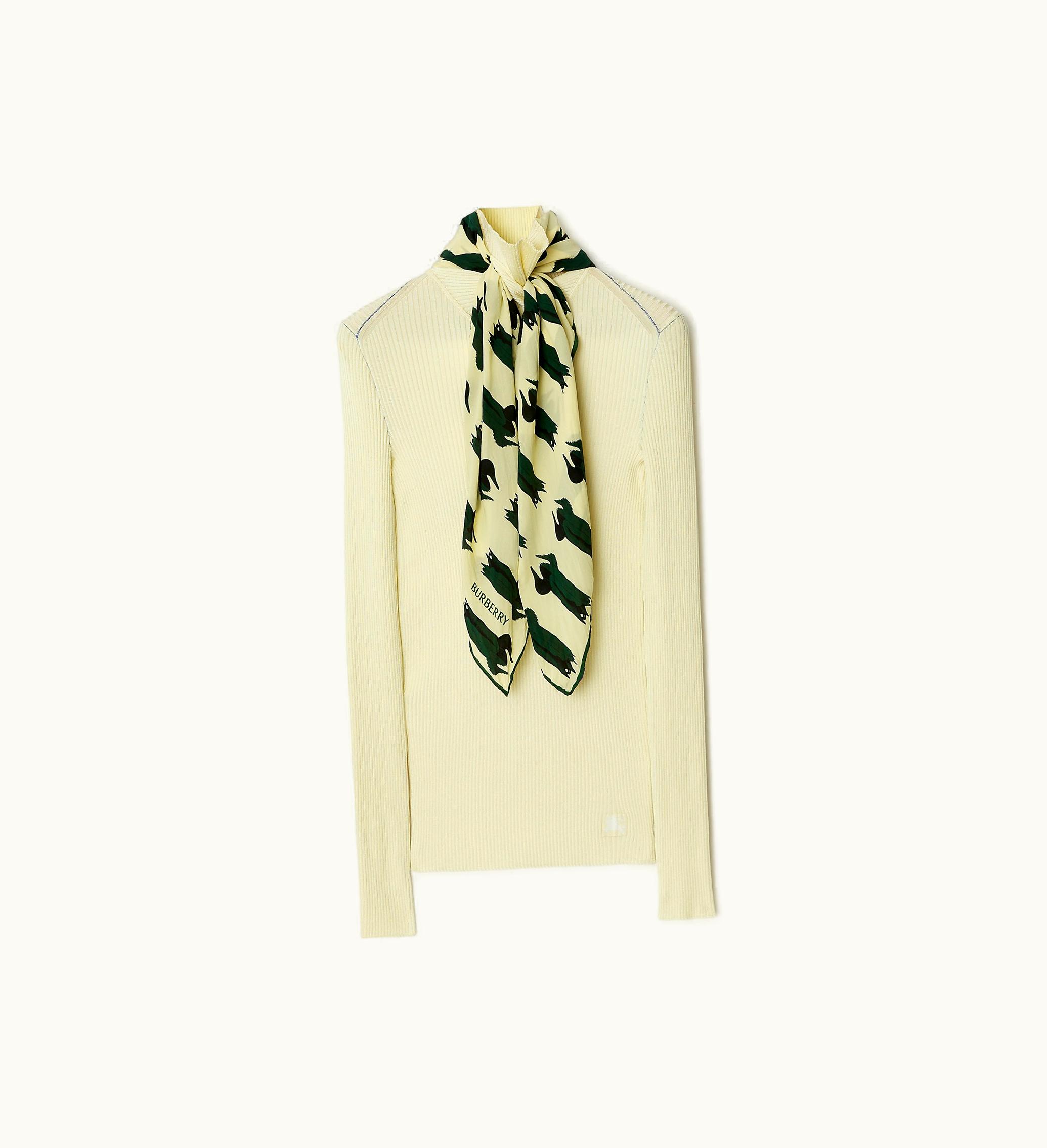 Burberry Burberry Scarf Rib Knit Sweater In Sherbet - Women, Technical