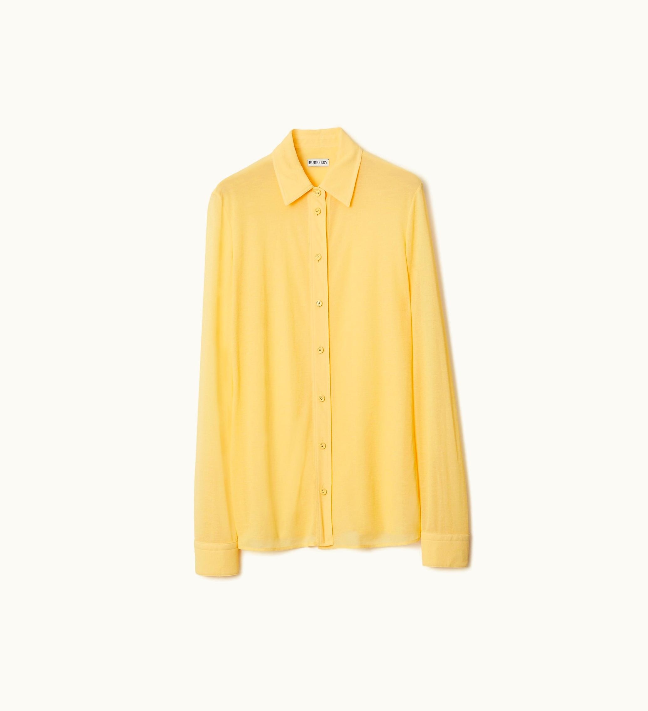 Burberry Burberry Crepe Jersey Shirt In Daffodil - Women, Nylon, Technical