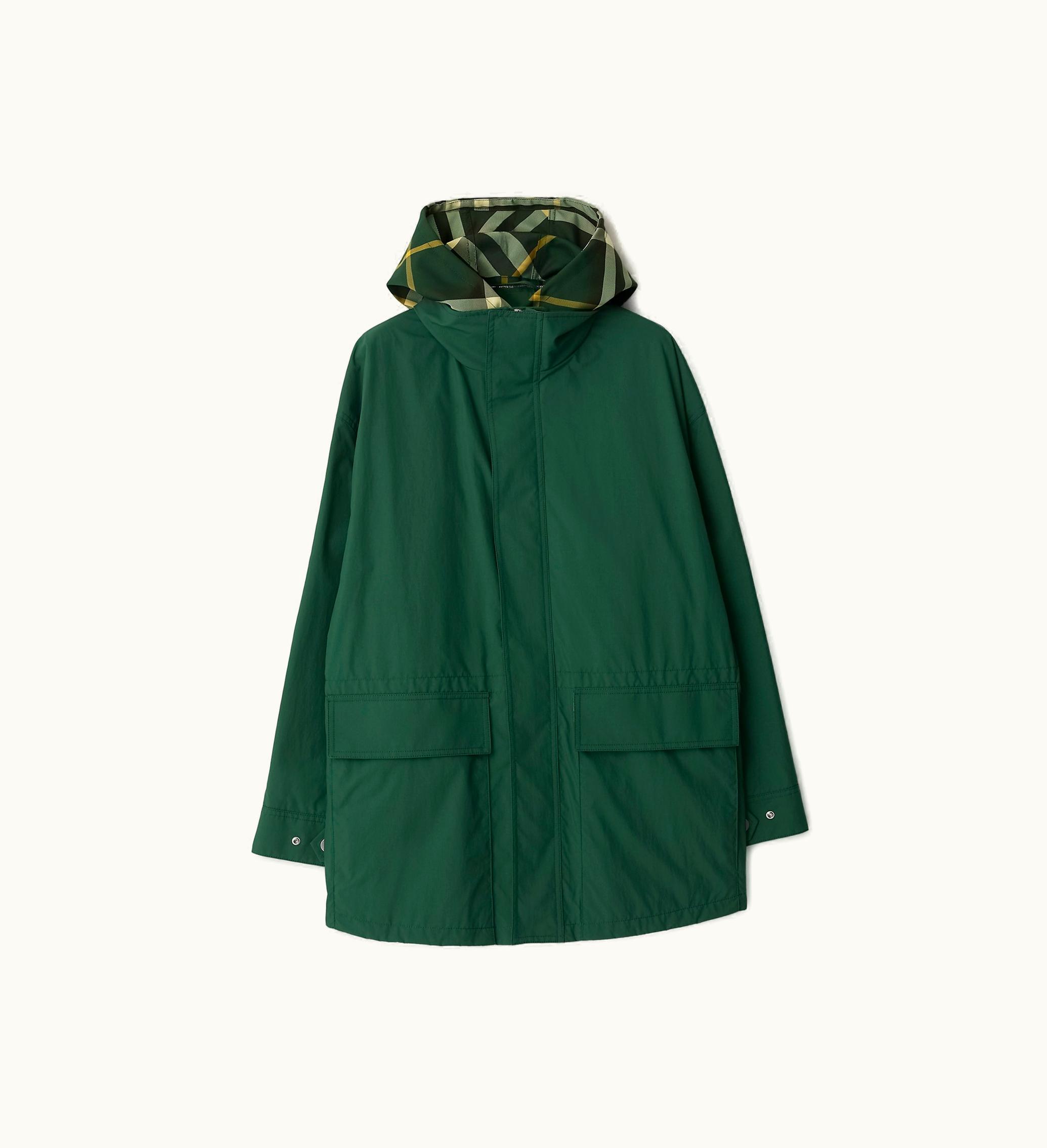 Burberry Burberry Check Hood Nylon Jacket In Ivy - Women