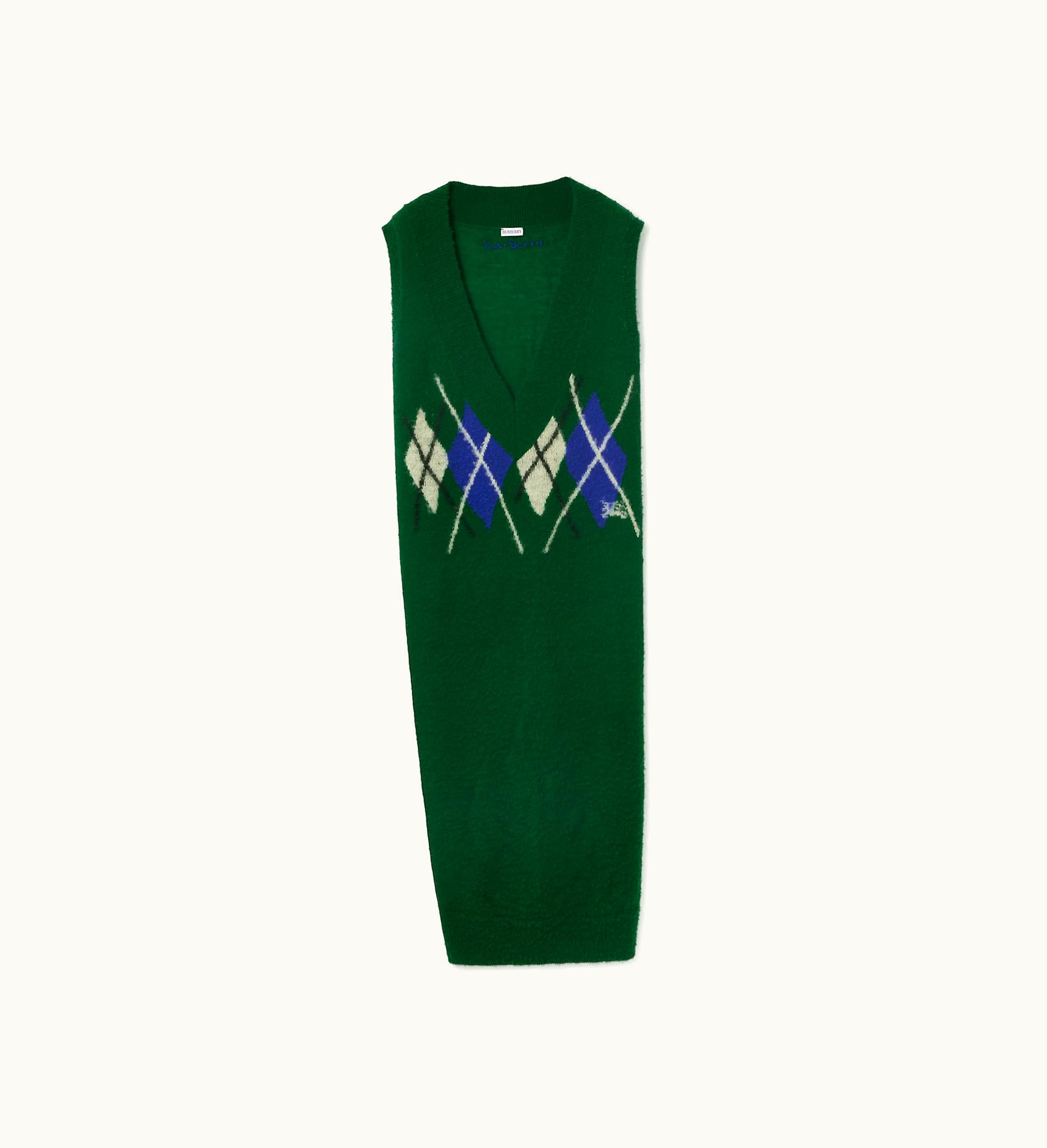 Burberry Burberry Argyle Wool Dress In Ivy - Women