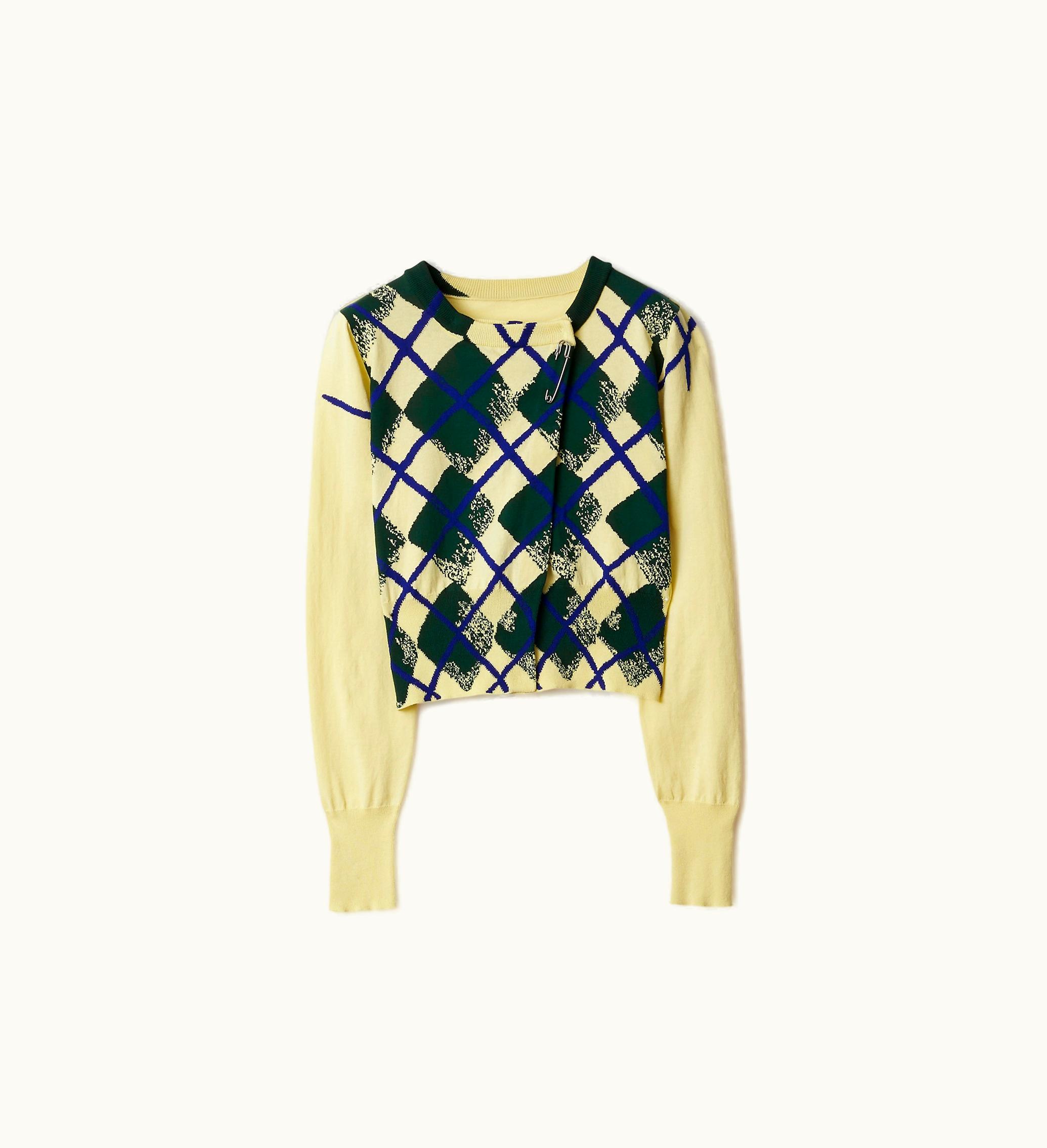 Burberry Burberry Argyle Cotton Cardigan In Sherbet - Women