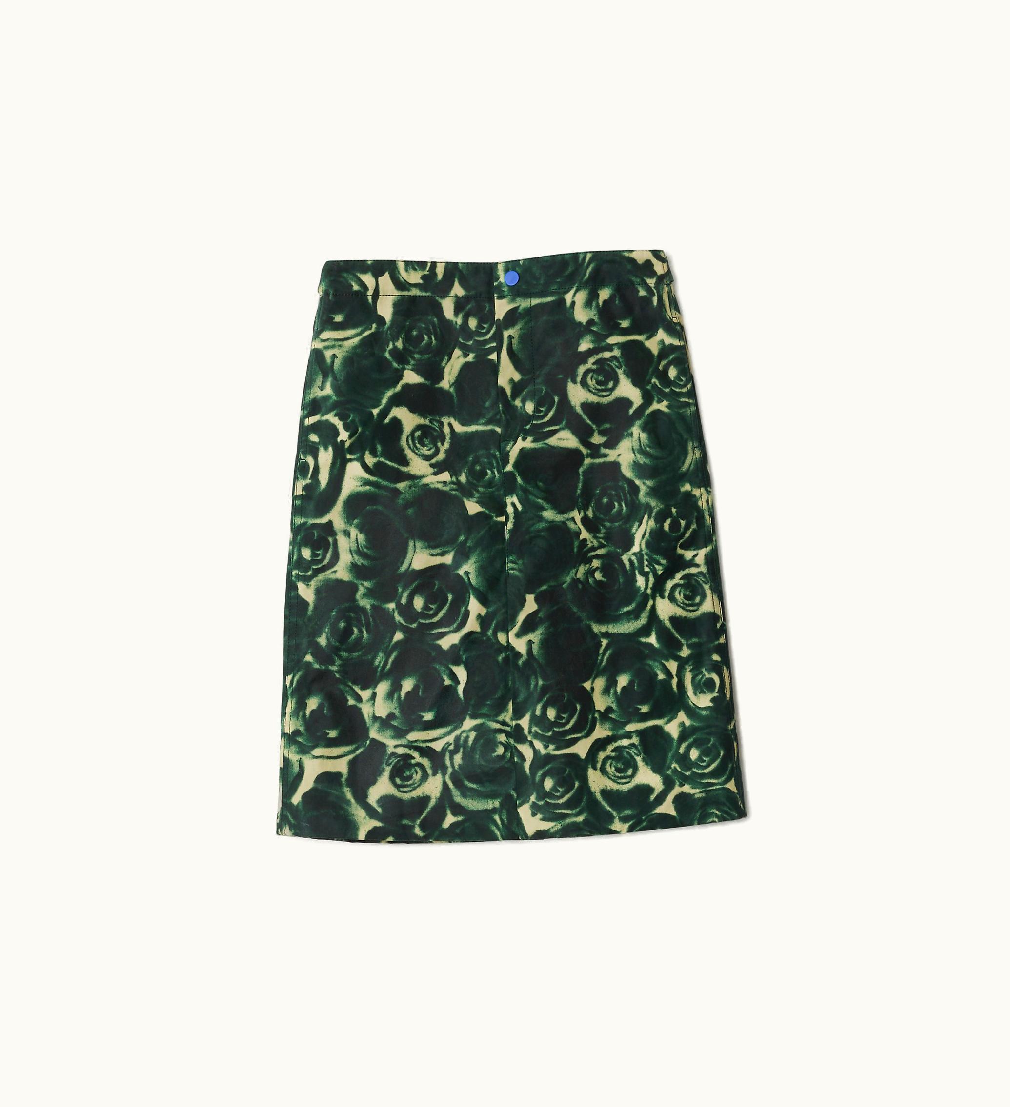 Burberry Burberry Rose Waxed Cotton Skirt In Ivy - Women