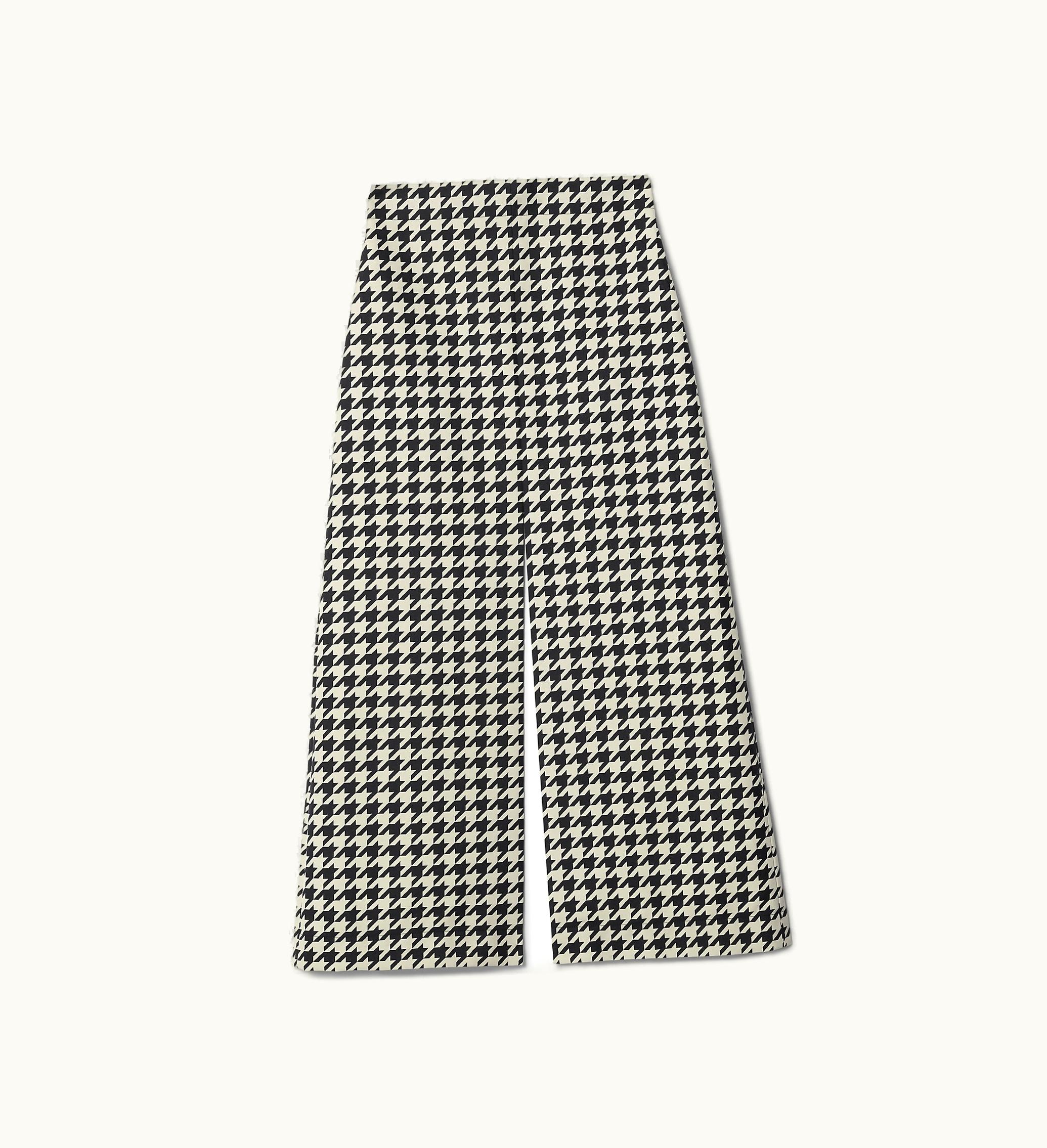 Burberry Burberry Houndstooth Twill Skirt In Black / White - Women, Technical