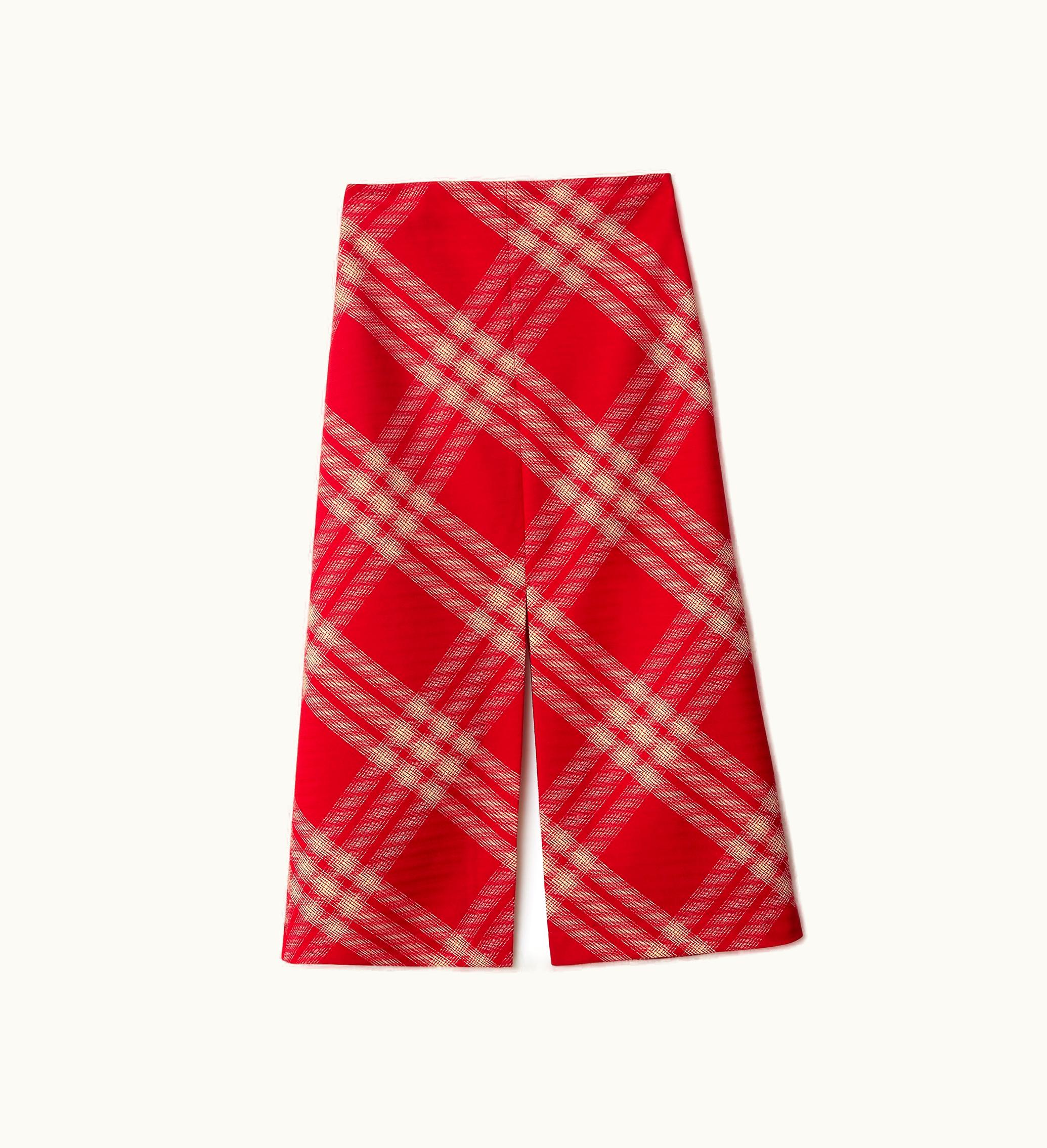 Burberry Burberry Check Wool Skirt In Pillar - Women