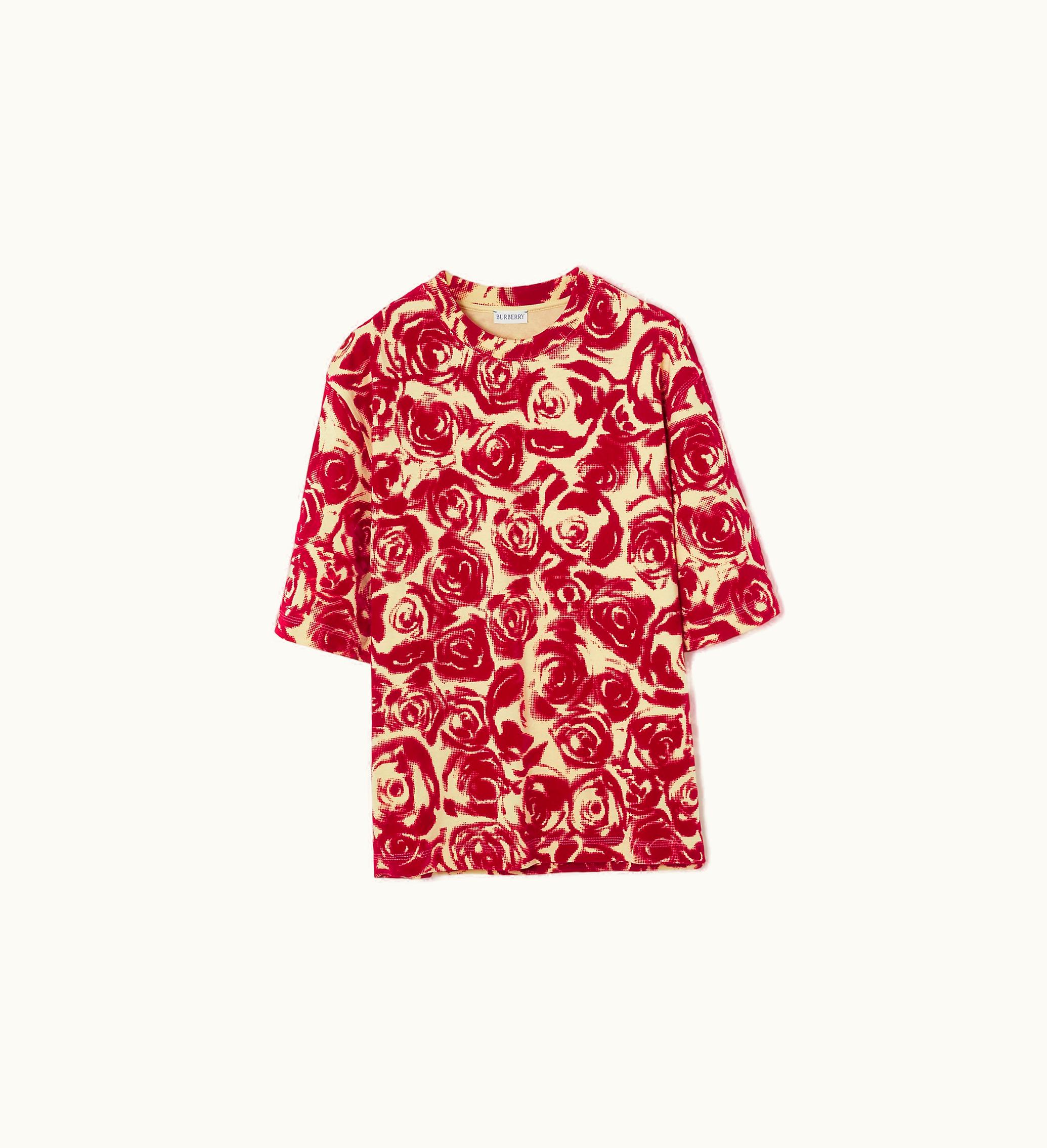 Burberry Burberry Rose Cotton T-shirt In Pillar - Women