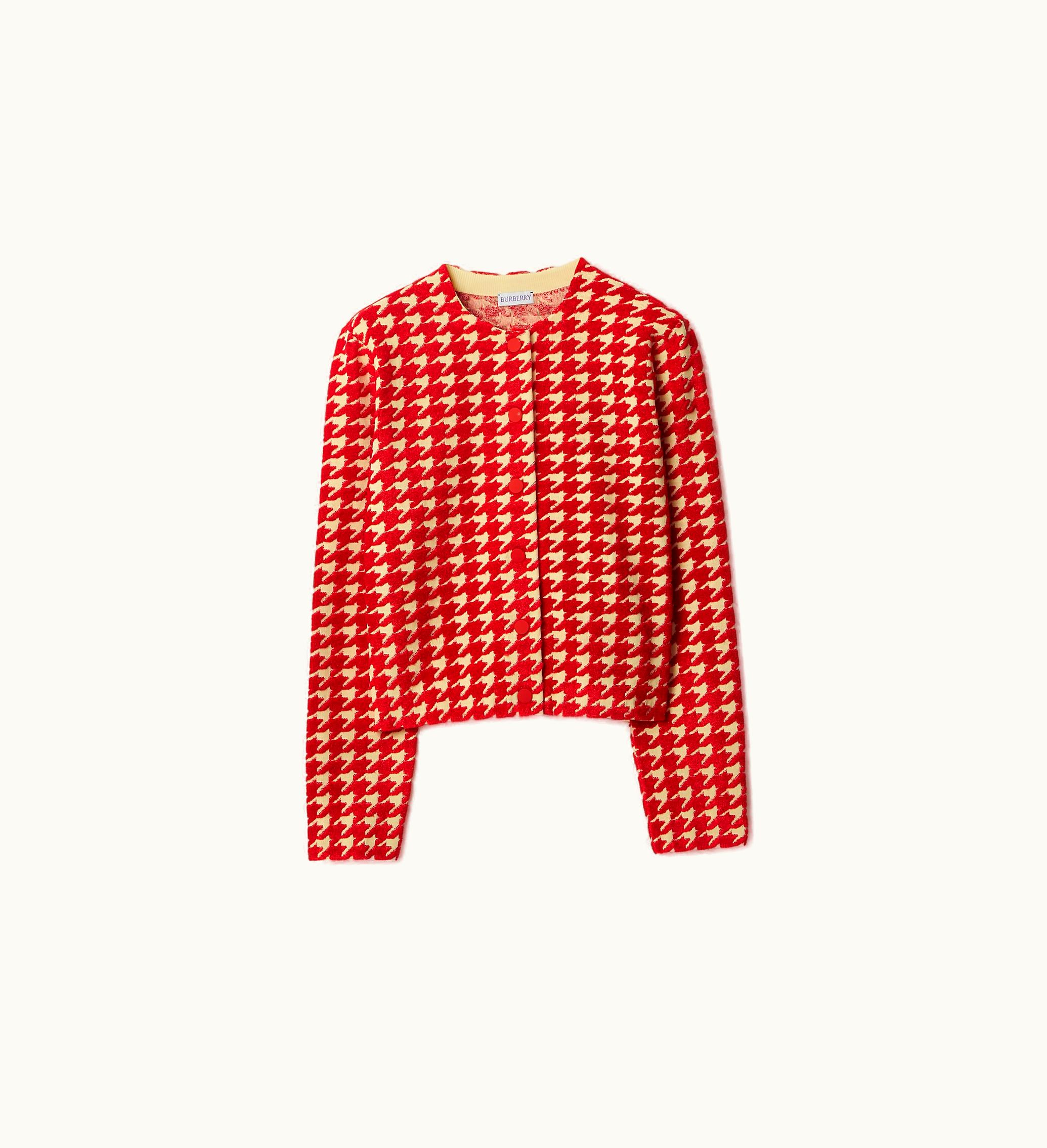 Burberry Burberry Houndstooth Nylon Blend Cardigan In Pillar - Women, Technical