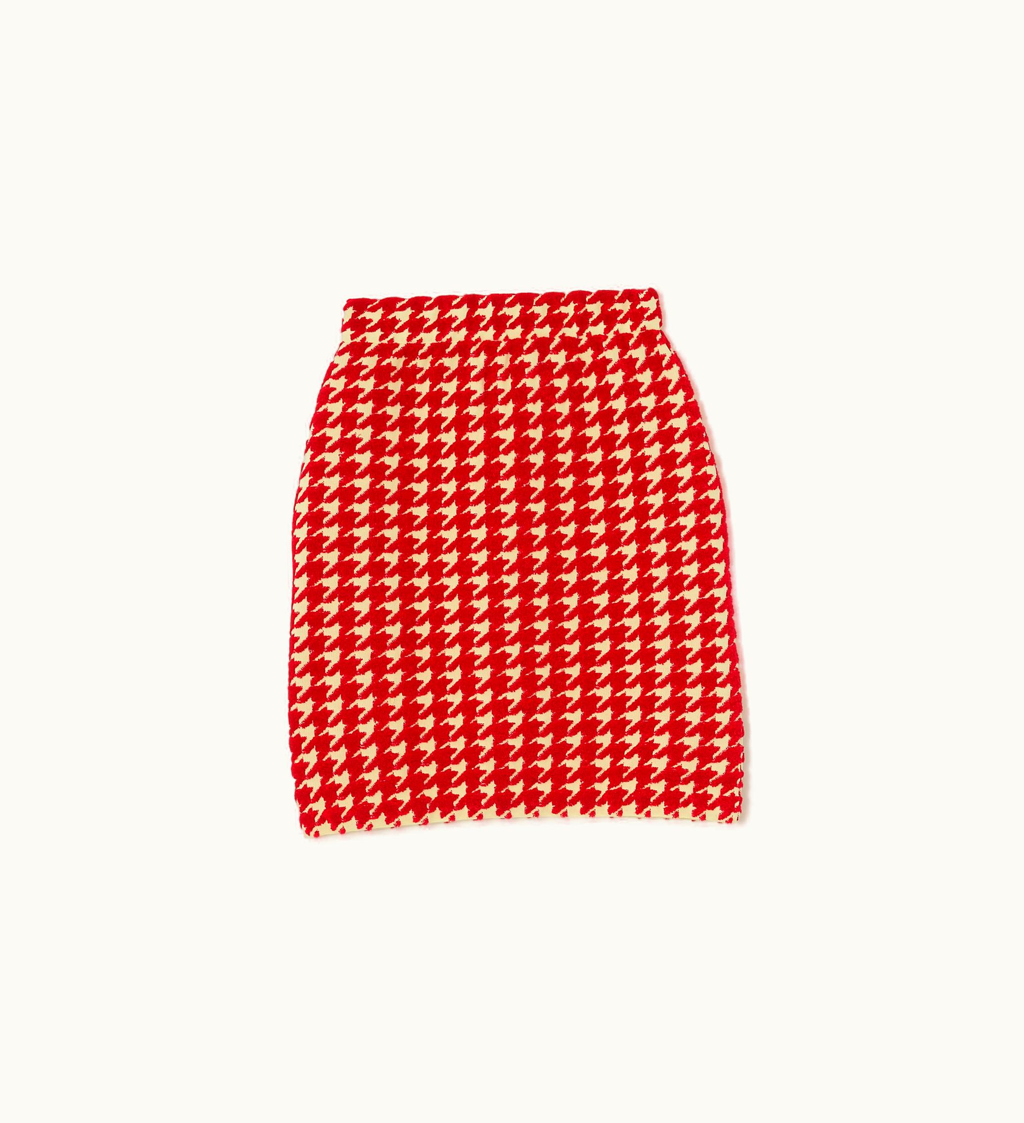 Burberry Burberry Houndstooth Nylon Blend Mini Skirt In Pillar - Women, Technical