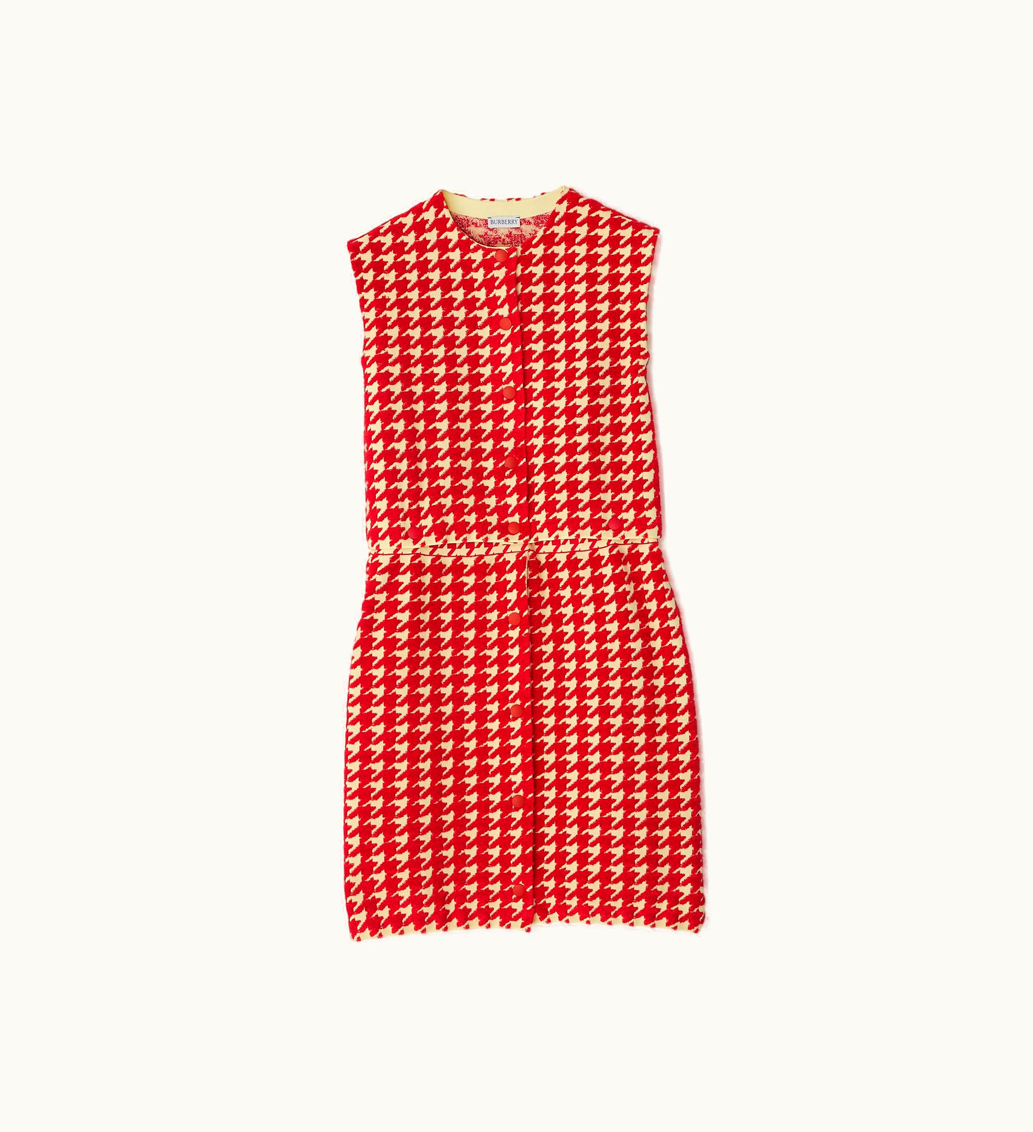Burberry Burberry Houndstooth Nylon Blend Dress In Pillar - Women, Technical