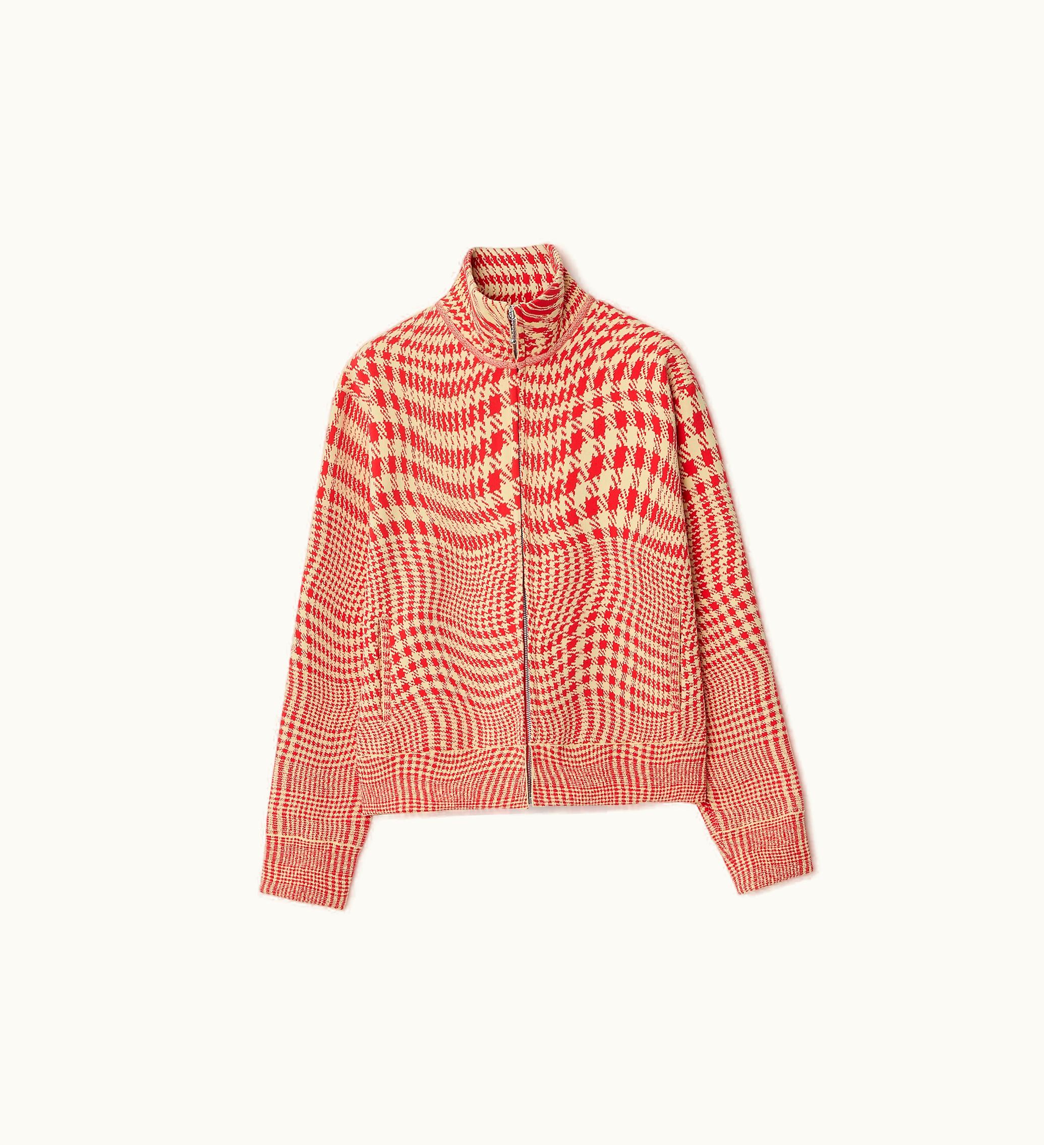 Burberry Burberry Warped Houndstooth Nylon Blend Track Jacket In Pillar - Women, Technical