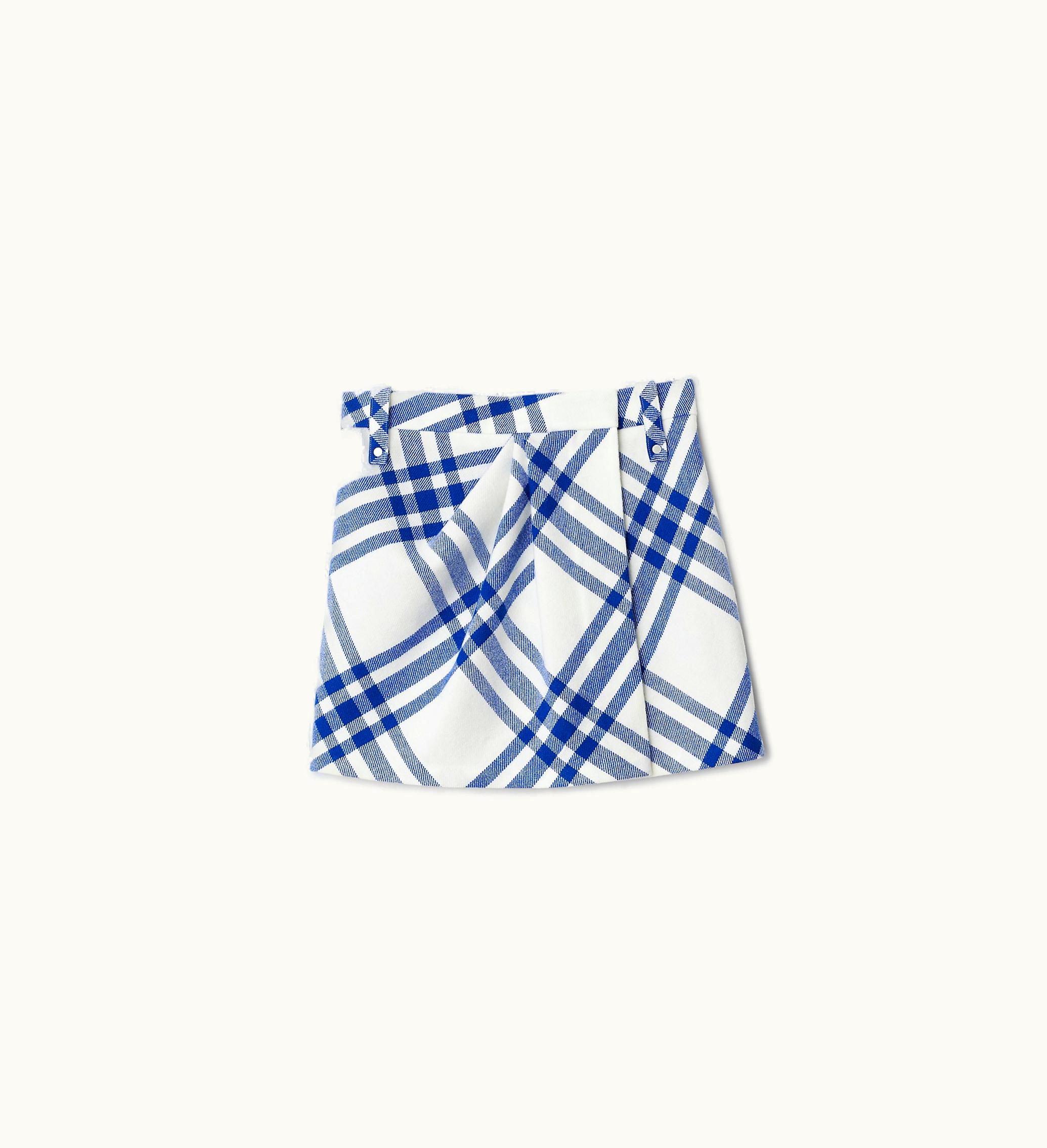Burberry Burberry Check Wool Mini Skirt In Salt - Women