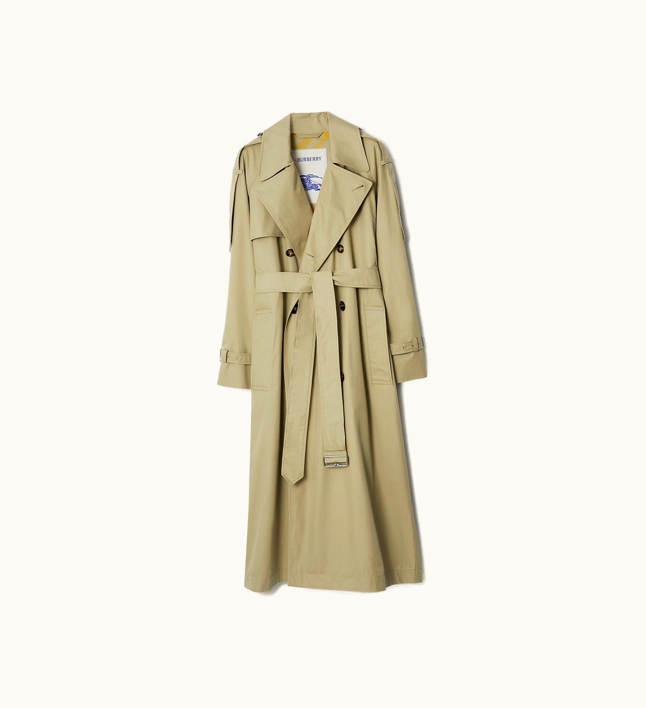Burberry Burberry Short Castleford Trench Coat In Hunter - Women, Cotton Gabardine